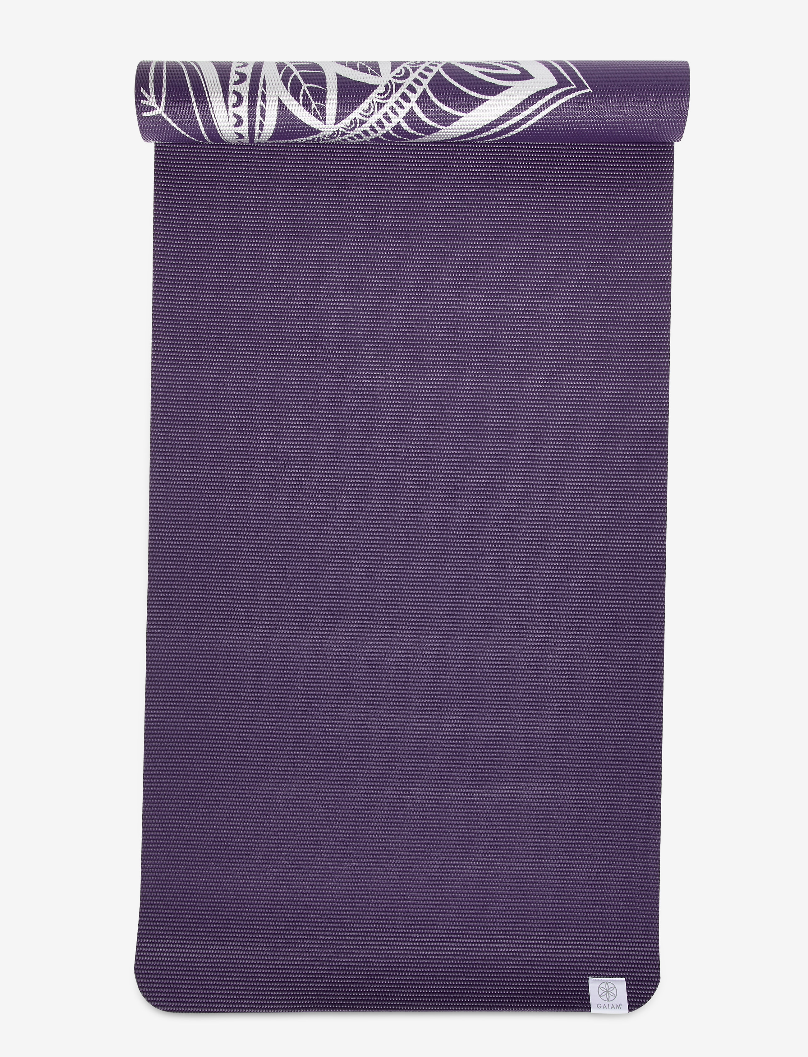 Gaiam - GAIAM AUBERGINE MEDALLION YOGA MAT 6MM PREMIUM METALLIC - purple - 4
