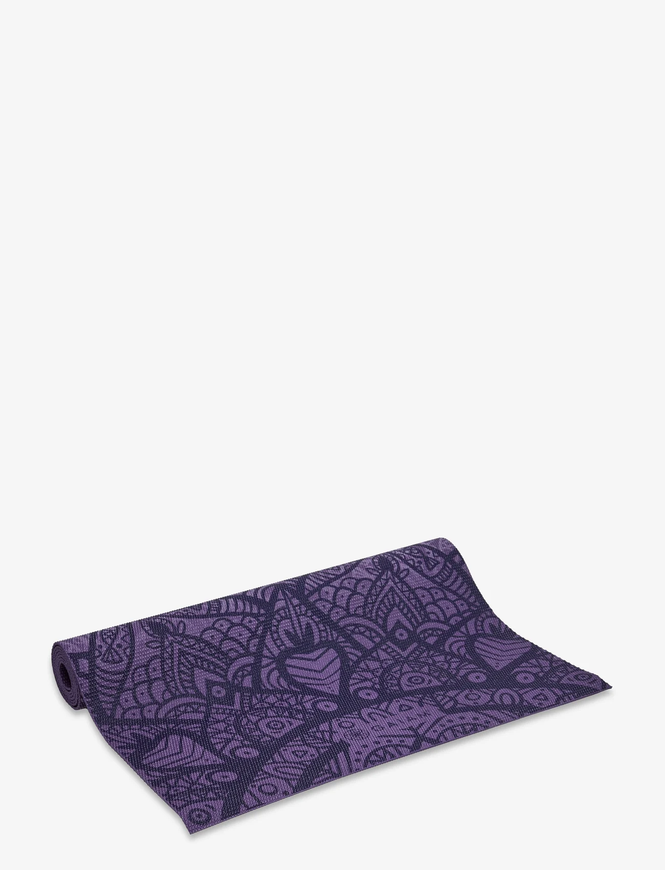 Gaiam - Purple Lattice Yoga Mat 4mm Classic Printed - de laveste prisene - purple - 0