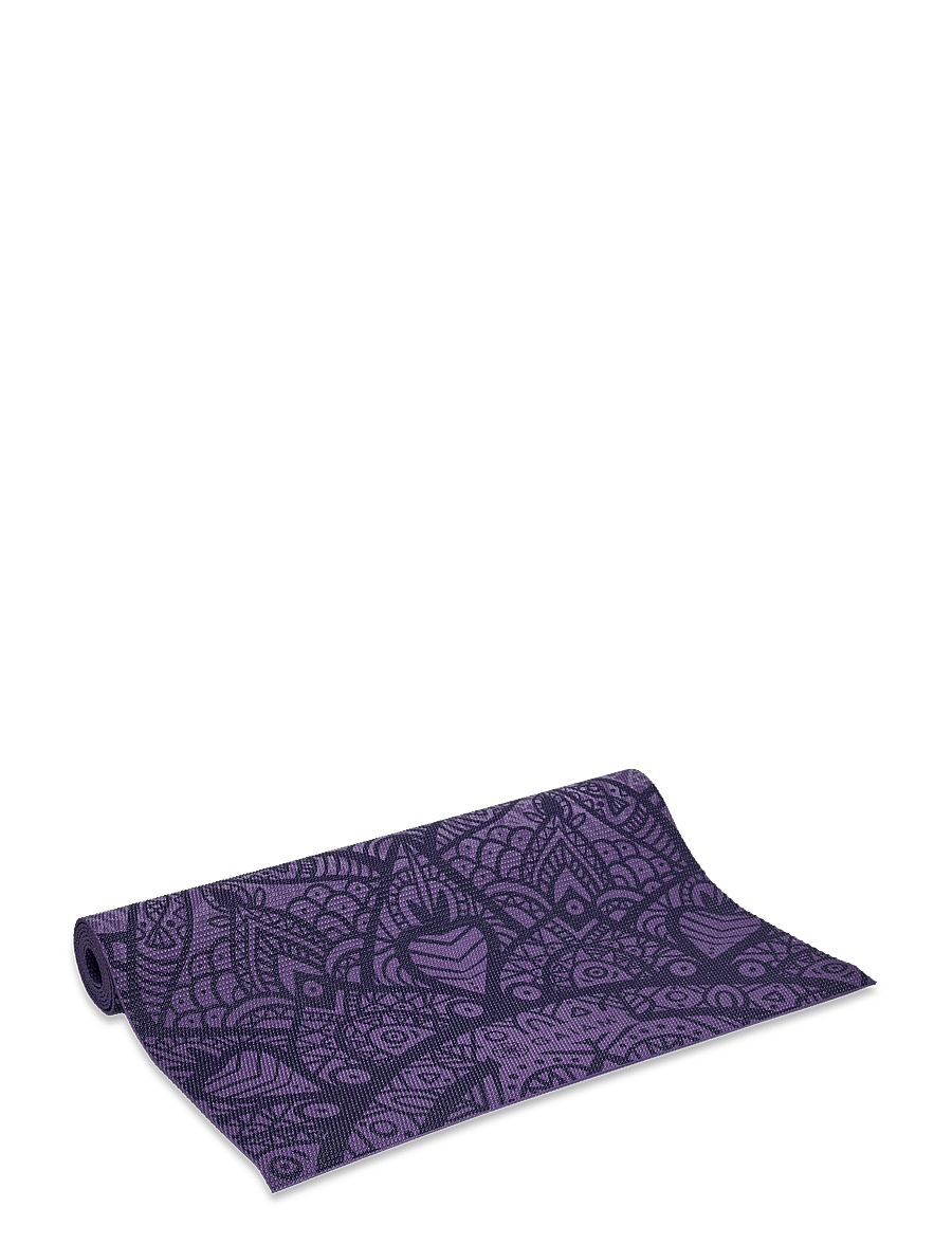 Gaiam - Purple Lattice Yoga Mat 4mm Classic Printed - treniruočių kilimėliai ir aksesuarai - purple - 0