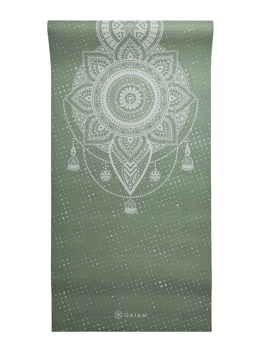 Gaiam - GAIAM CELESTIAL GREEN YOGA MAT 5MM CLASSIC PRINTED - trainingsmatten & zubehör - green - 2