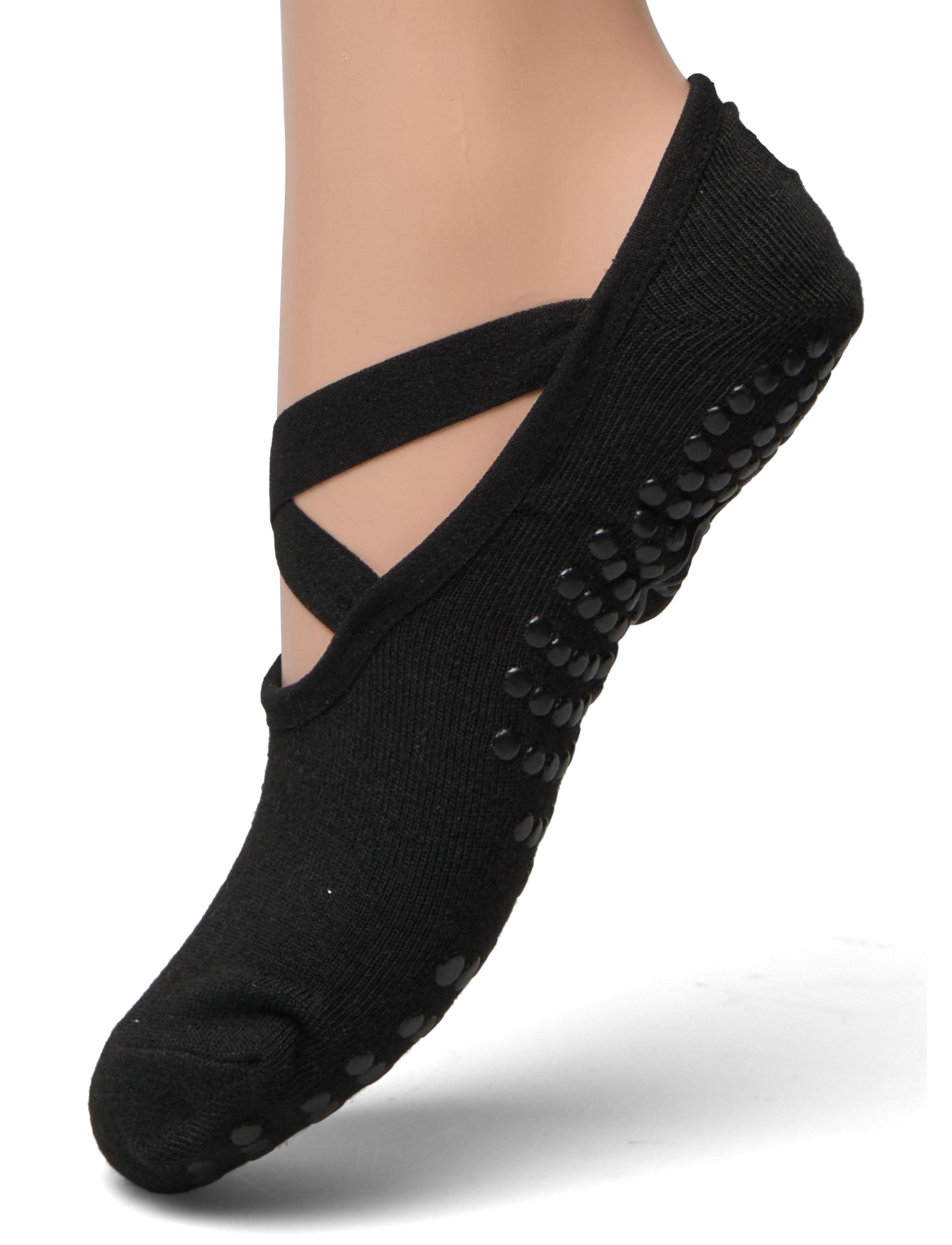 Gaiam - GAIAM GRIPPY YOGA SOCKS DOVETAIL 2PK - yoga-socken - grey black - 2