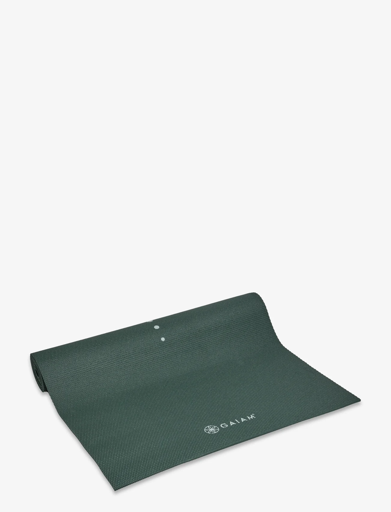Gaiam - Deep Green Vision Yoga Mat 5mm Classic Printed - laveste priser - deep green - 0