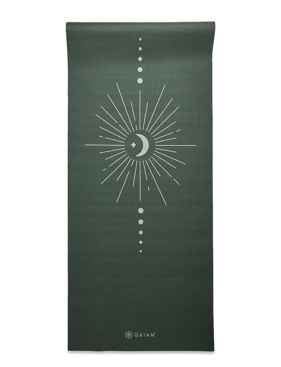 Gaiam - Deep Green Vision Yoga Mat 5mm - træningsmåtter & tilbehør - green - 2