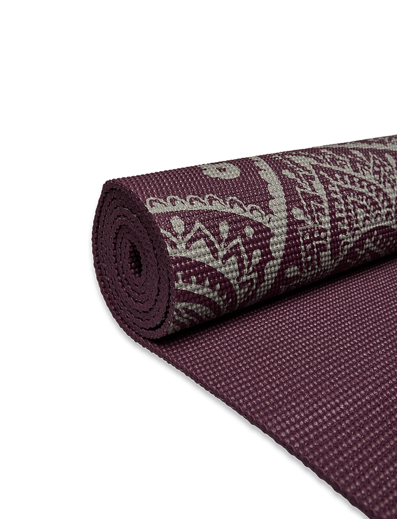 Gaiam - GAIAM MIDNIGHT PLUM SUNDIAL FLOWER YOGA MAT 5MM CLASSIC PRINTED - treeningmatid ja tarvikud - plum - 1