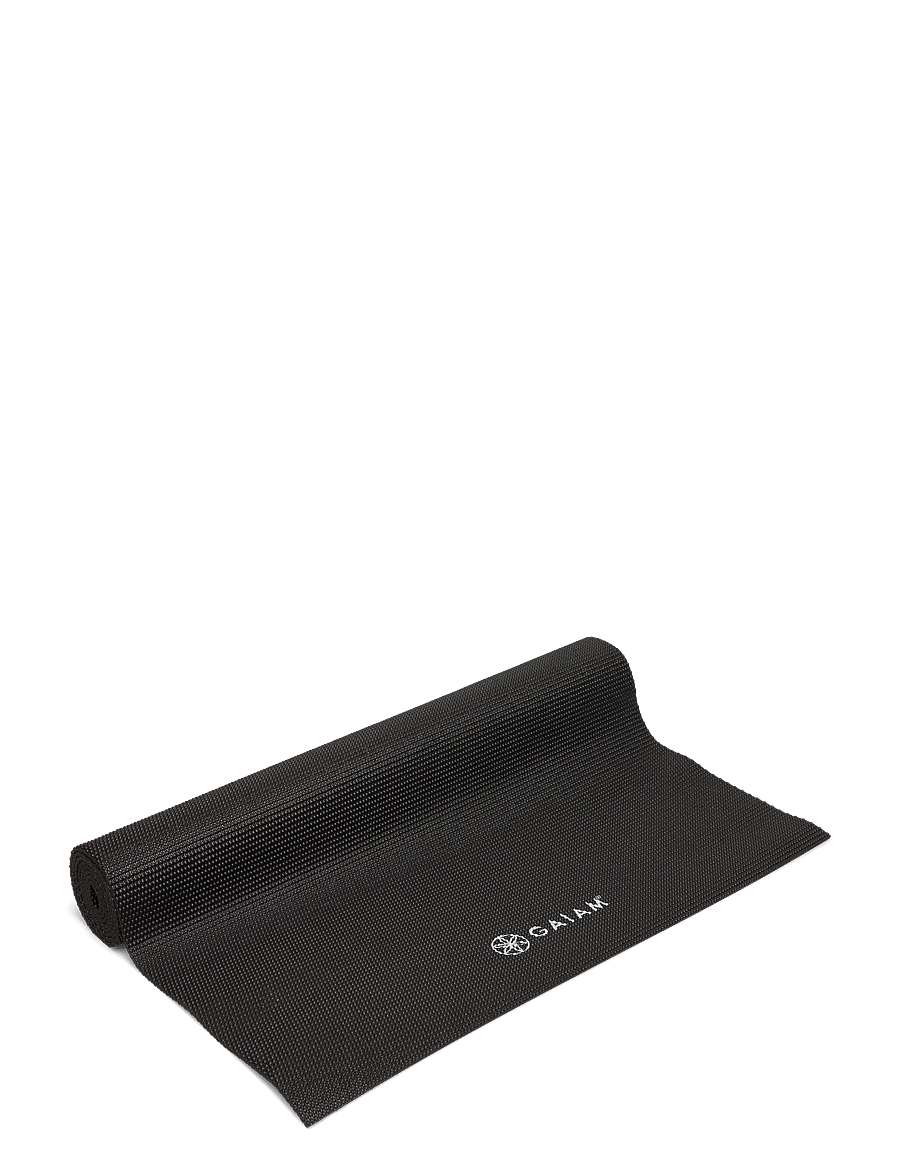 Gaiam - Black Yoga Mat 4mm Solid - treniruočių kilimėliai ir aksesuarai - black - 0
