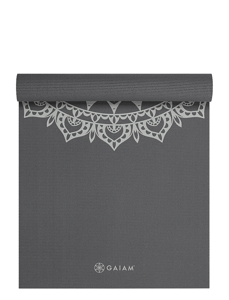 Gaiam - Dark Greige Marrakesh 5mm Classic Printed - treniruočių kilimėliai ir aksesuarai - beige - 0