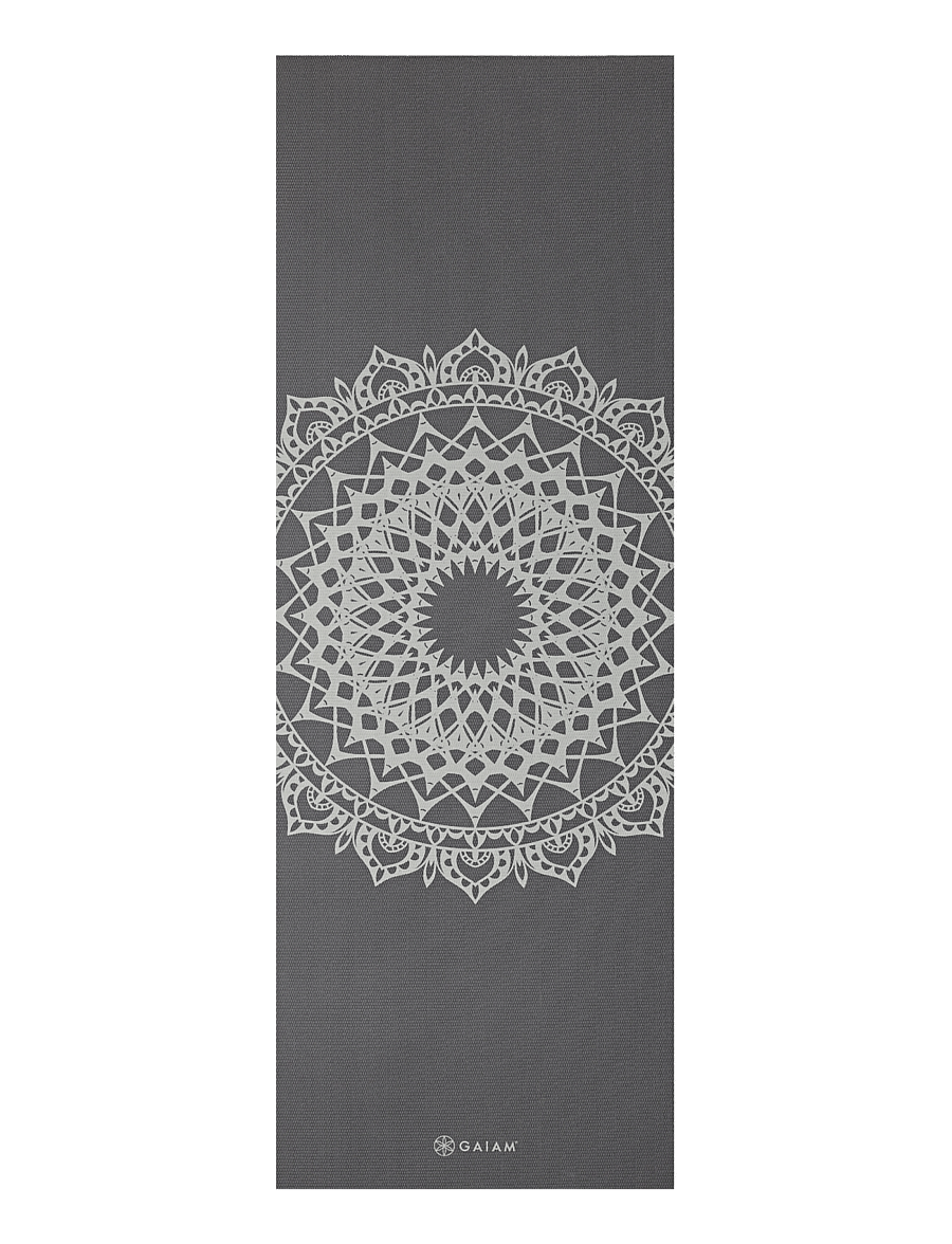 Gaiam - Dark Greige Marrakesh 5mm Classic Printed - trainingsmatten & accessoires - beige - 1