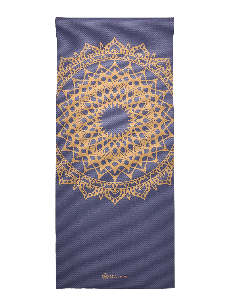 Gaiam - GAIAM INDIGO MARRAKESH YOGA MAT 5MM PRINTED - träningsmattor & accessoarer - blue - 1