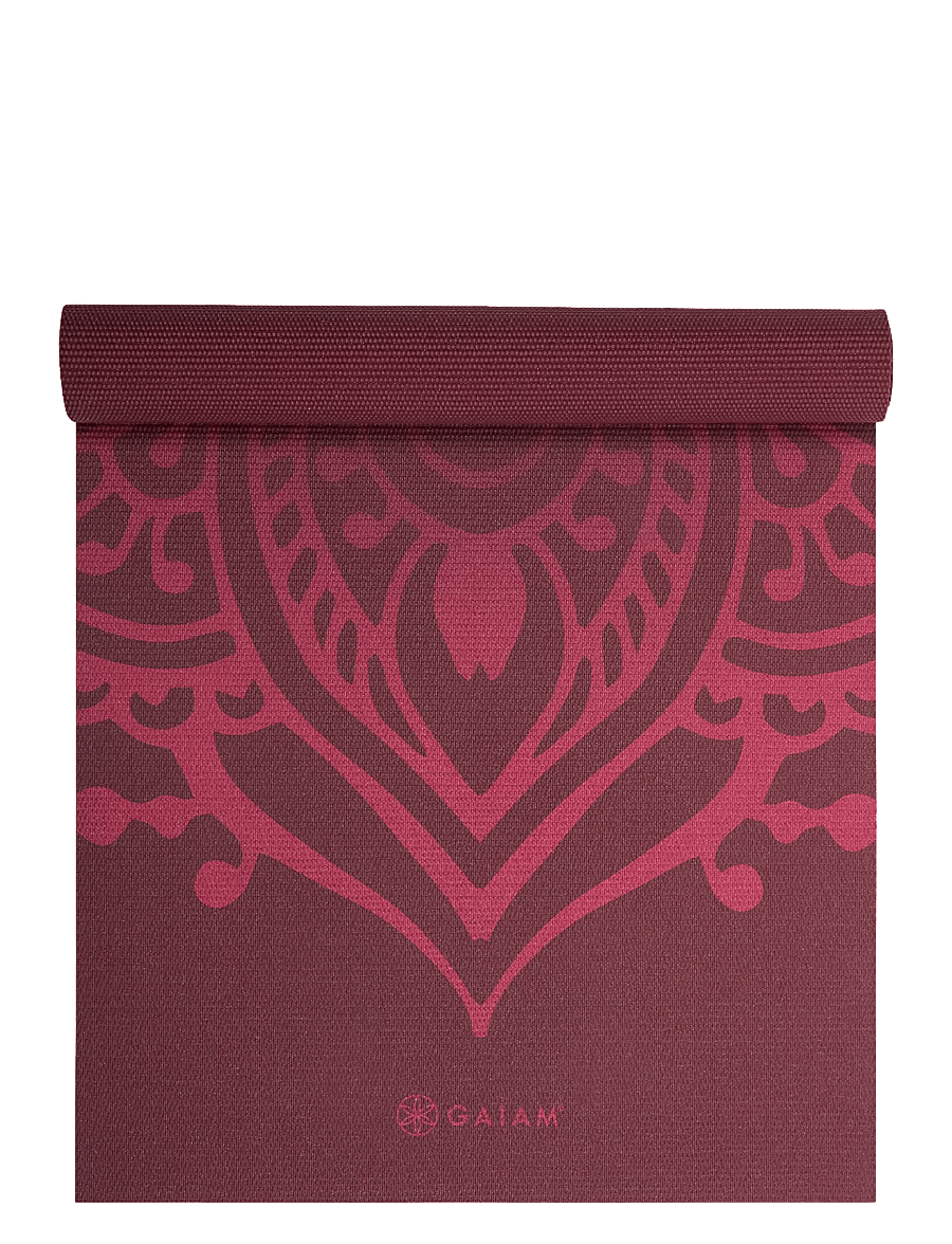 Gaiam - CHERRY SUNDIAL LAYERS YOGA MAT 5MM - yogamåtter & tilbehør - cherry - 0