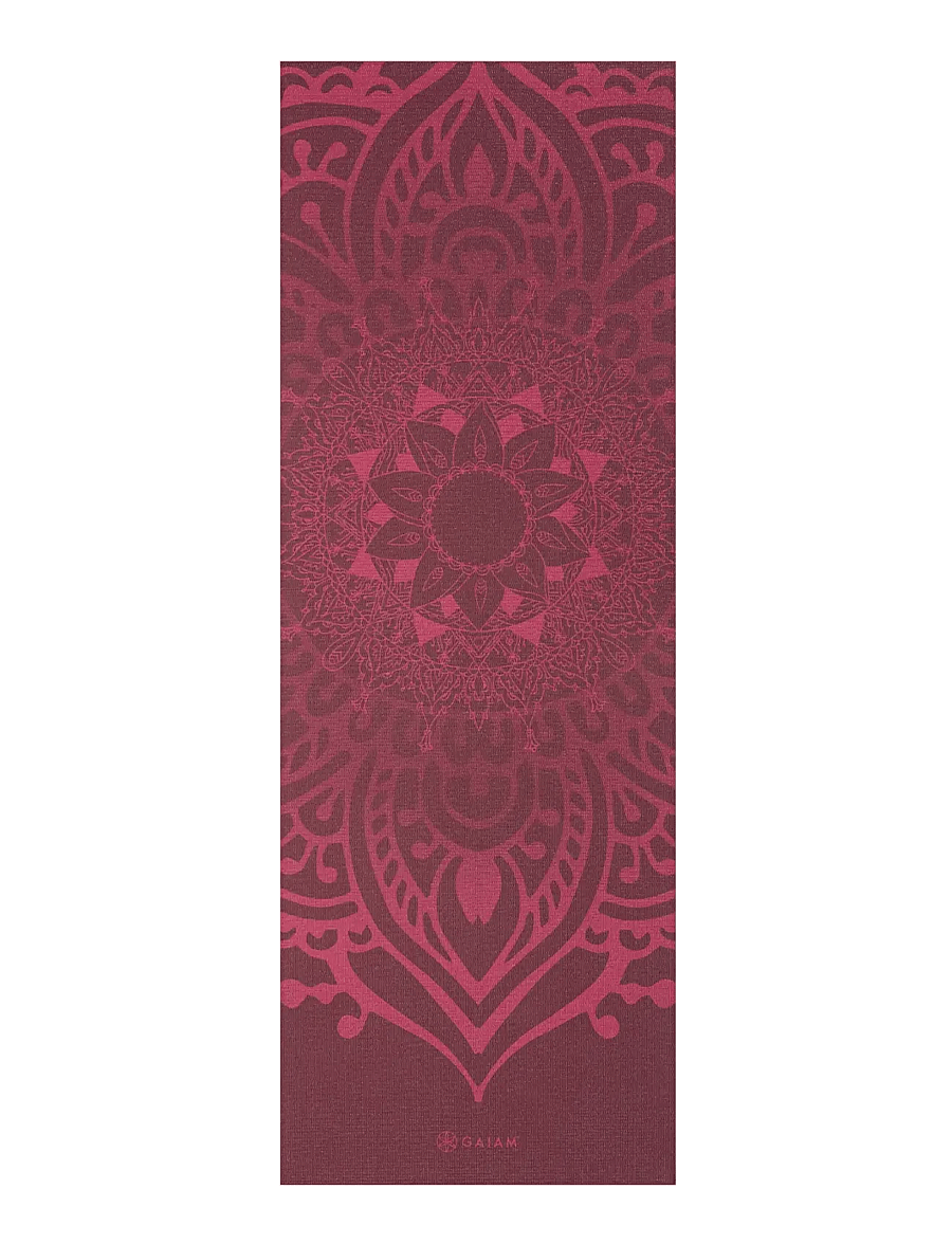 Gaiam - CHERRY SUNDIAL LAYERS YOGA MAT 5MM - yogamåtter & tilbehør - cherry - 1