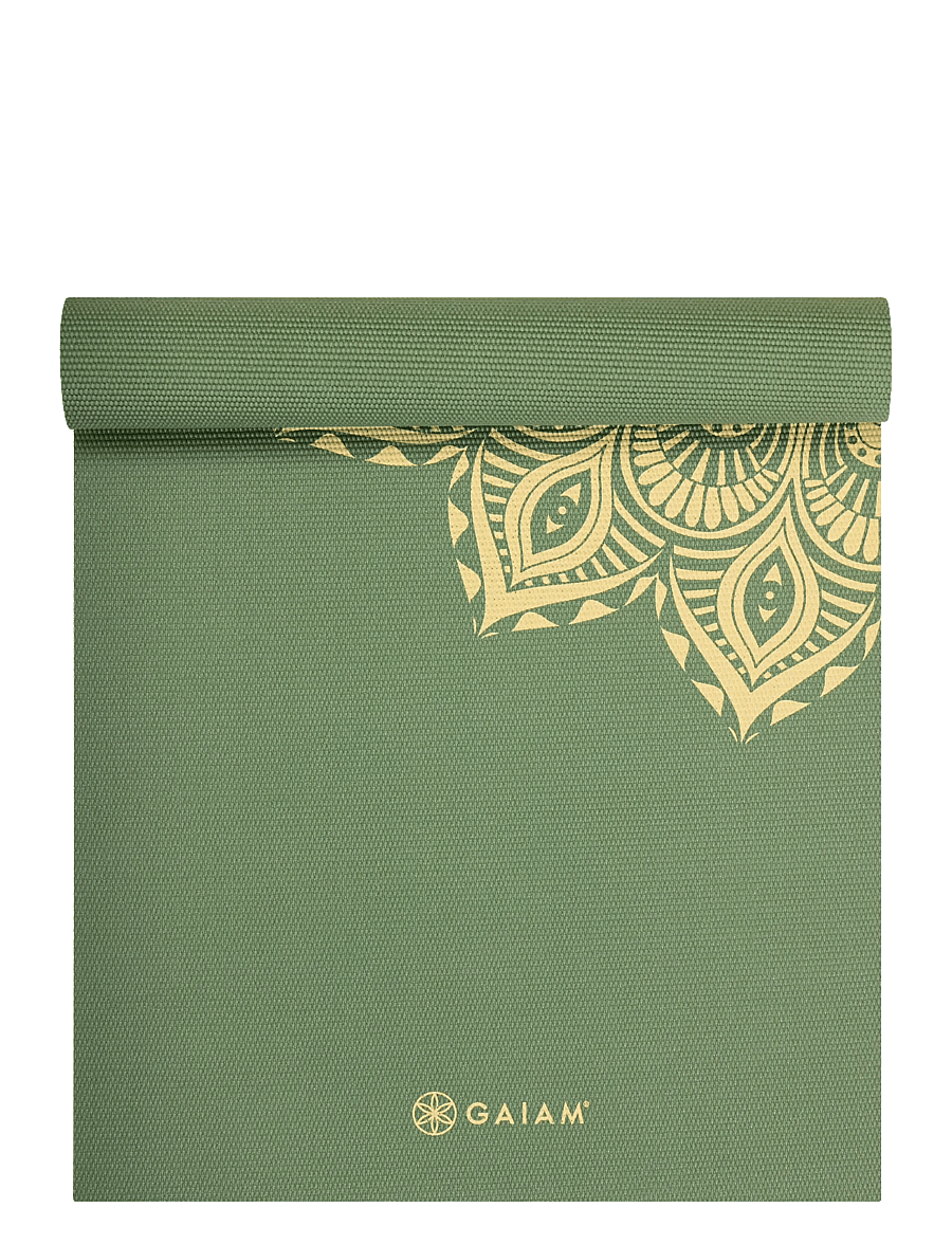 Gaiam - OLIVE HAZE MANDALA YOGA MAT 6MM - yoga-matten & -accessoires - olive - 0