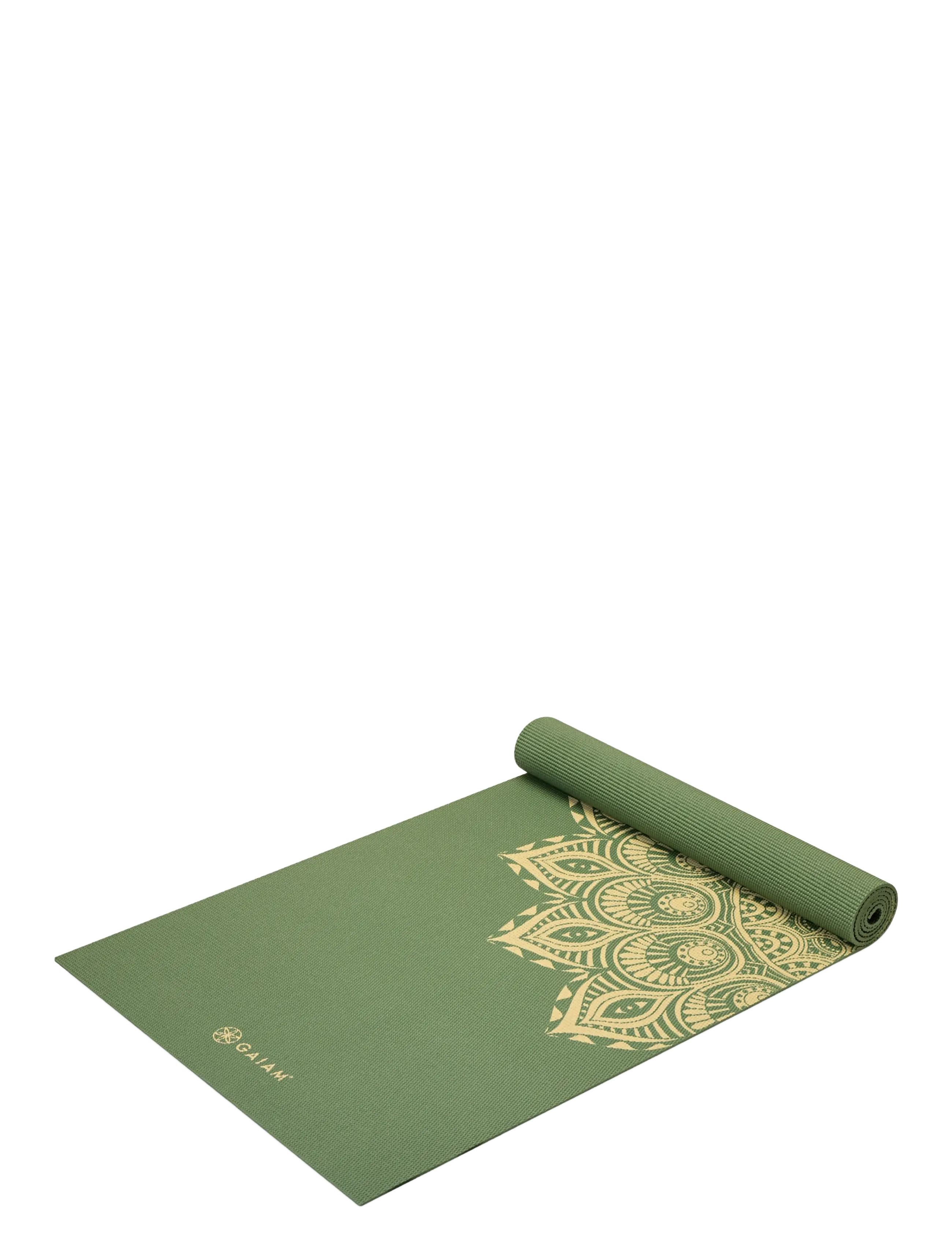 Gaiam - OLIVE HAZE MANDALA YOGA MAT 6MM - yoga mats & accessories - olive - 2