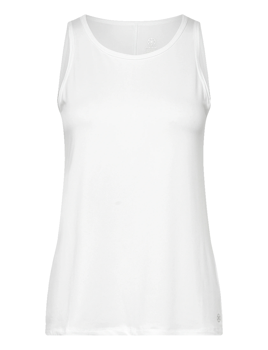 Gaiam - RELAX TANK XL - Õlapaeltega pluusid - white - 0