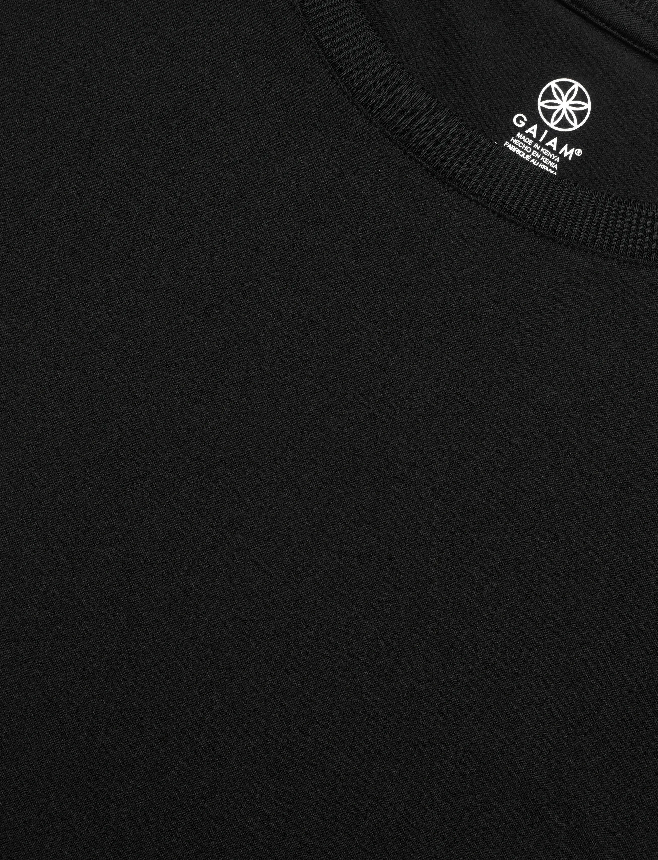 Gaiam - RIB MIX PERFORMANCE TEE  XL - t-paidat - black - 2