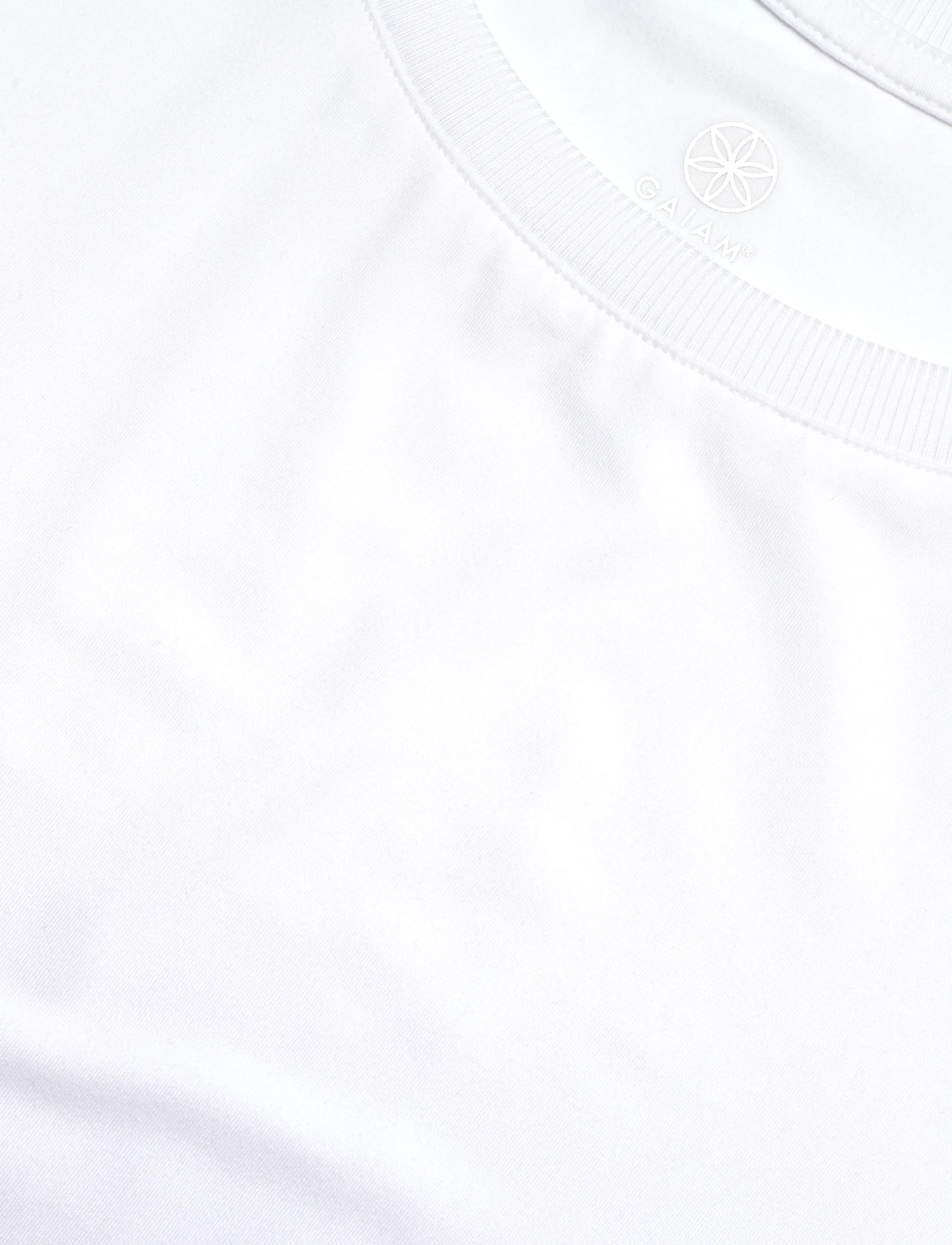 Gaiam - RIB MIX PERFPRMANCT TEE - urheilutopit - white - 2