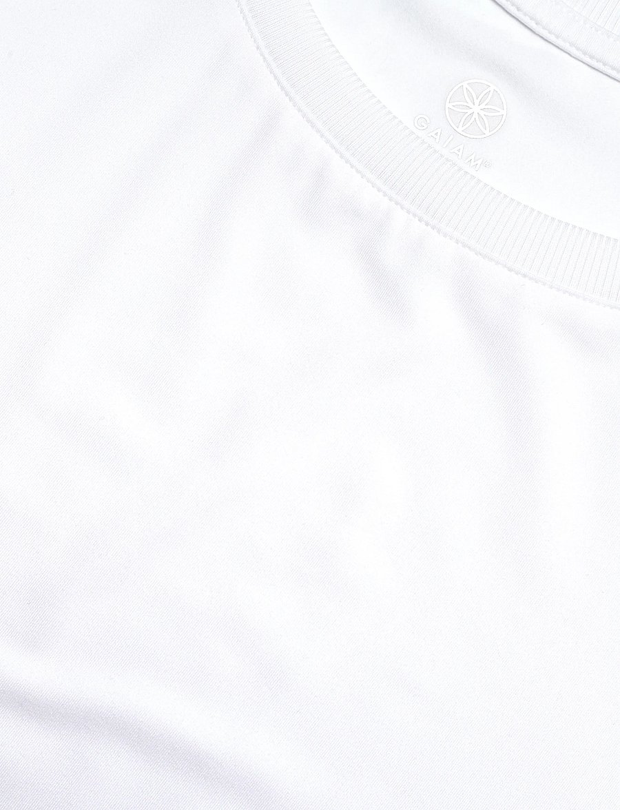 Gaiam - RIB MIX PERFPRMANCT TEE - t-shirts - white - 2