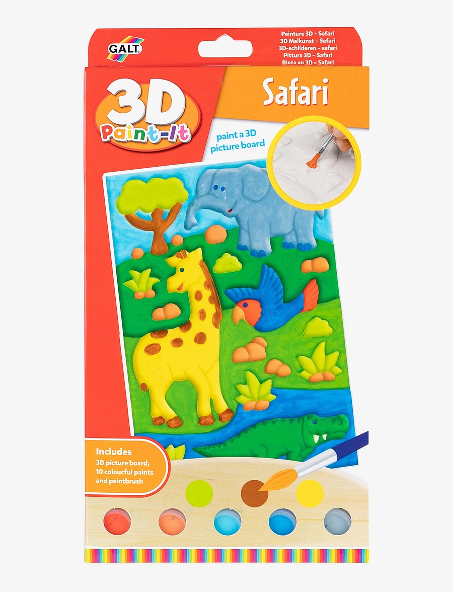 Galt - 3D-MÅLNING SAFARI - pysselset - multicolour - 0
