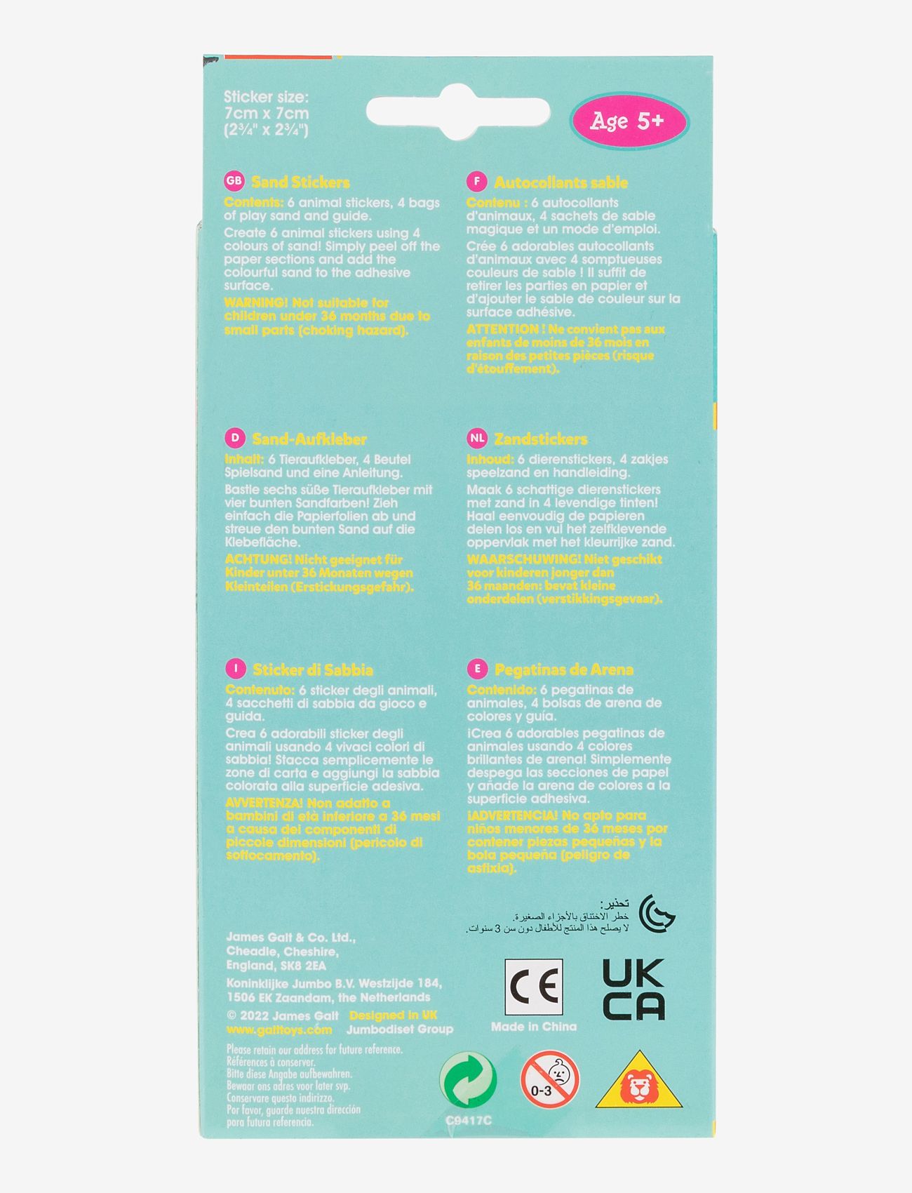 Galt - MINI MAKES SAND STICKERS - craft sets - multicolour - 1