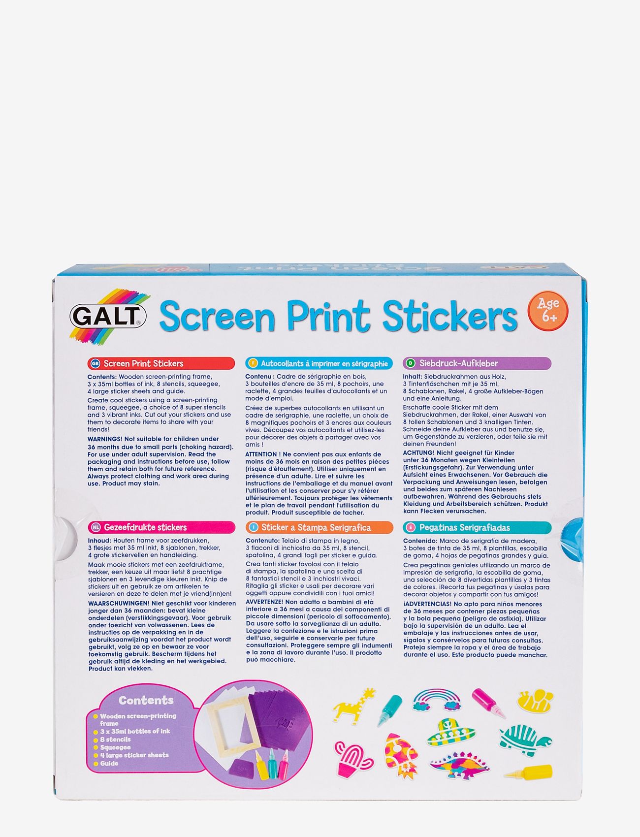 Galt - SCREEN PRINT STICKERS - kreasæt - multicolour - 2
