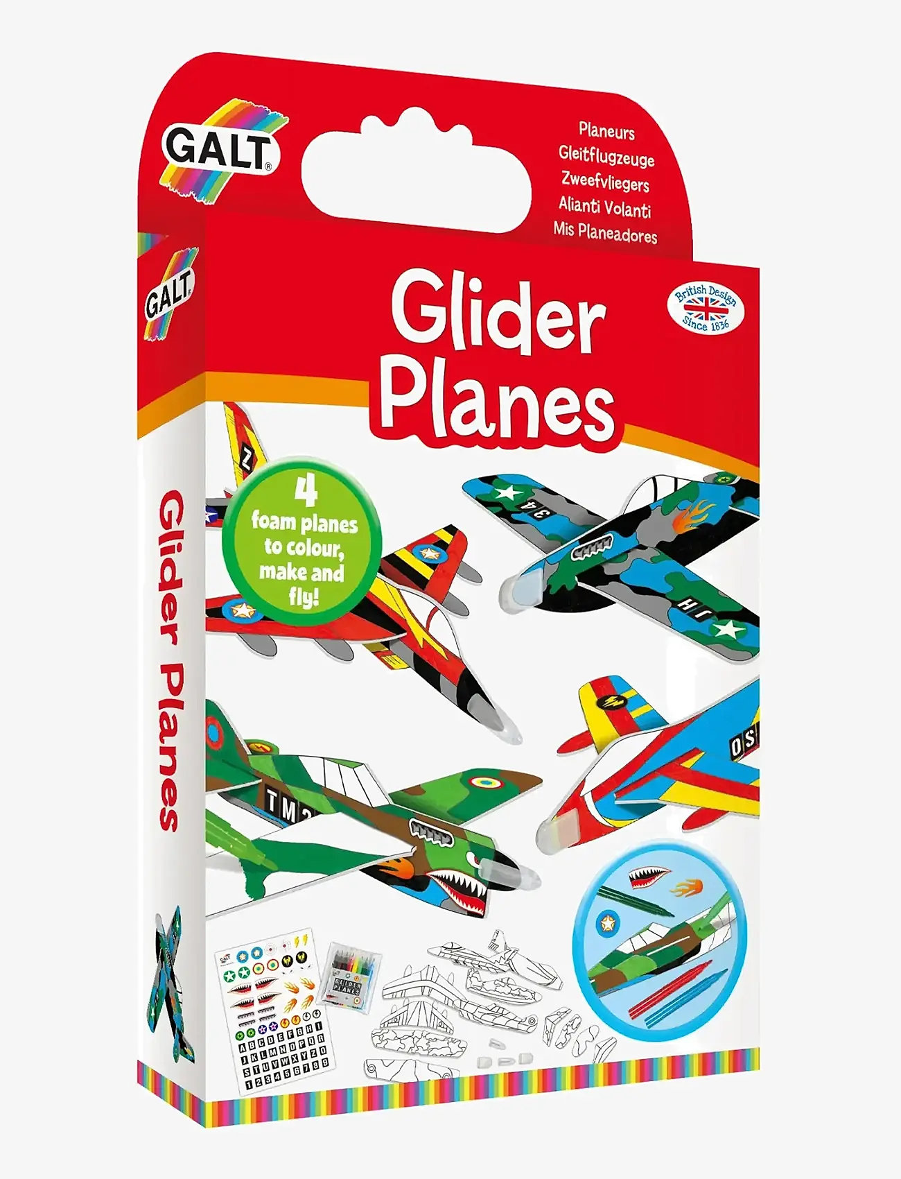 Galt - GLIDER PLANES - kreasæt - multi-coloured - 0