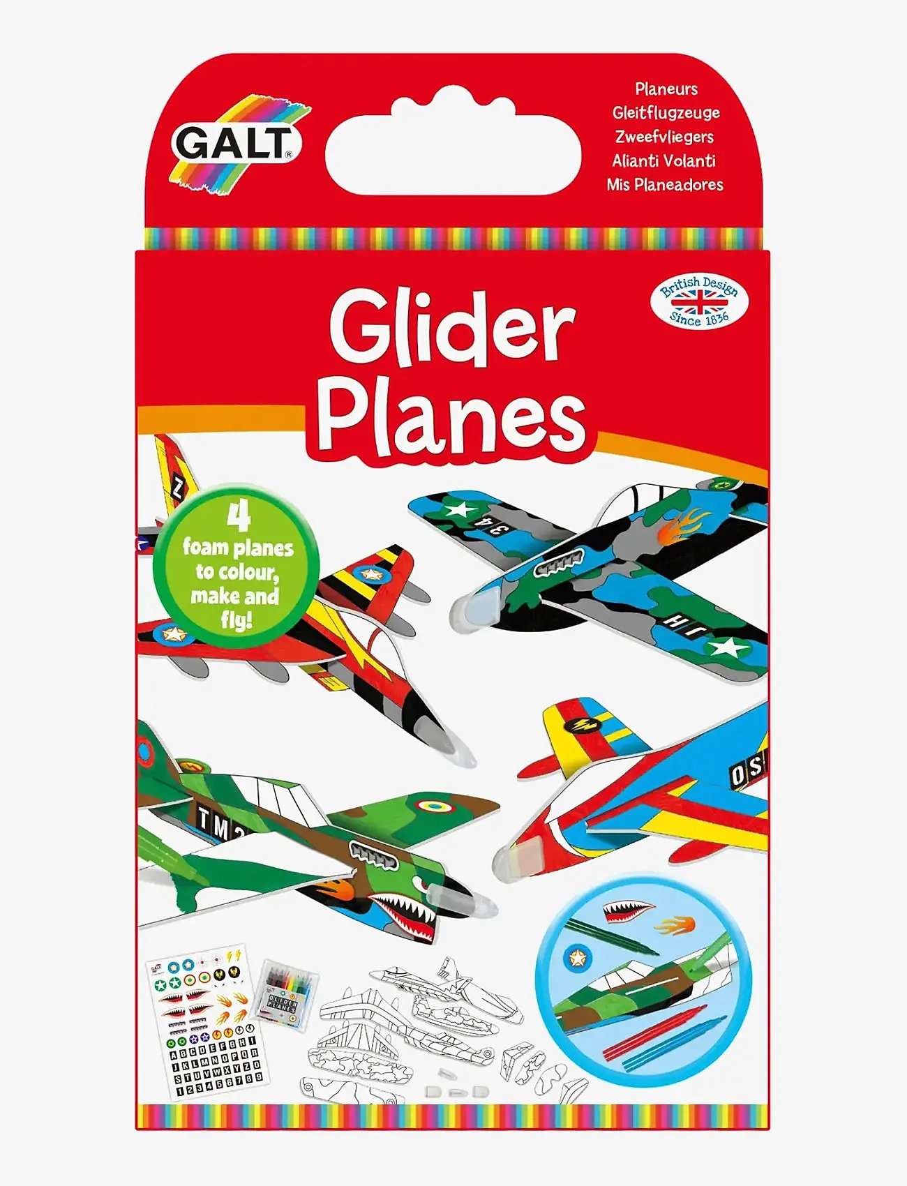 Galt - GLIDER PLANES - kreasæt - multi-coloured - 1
