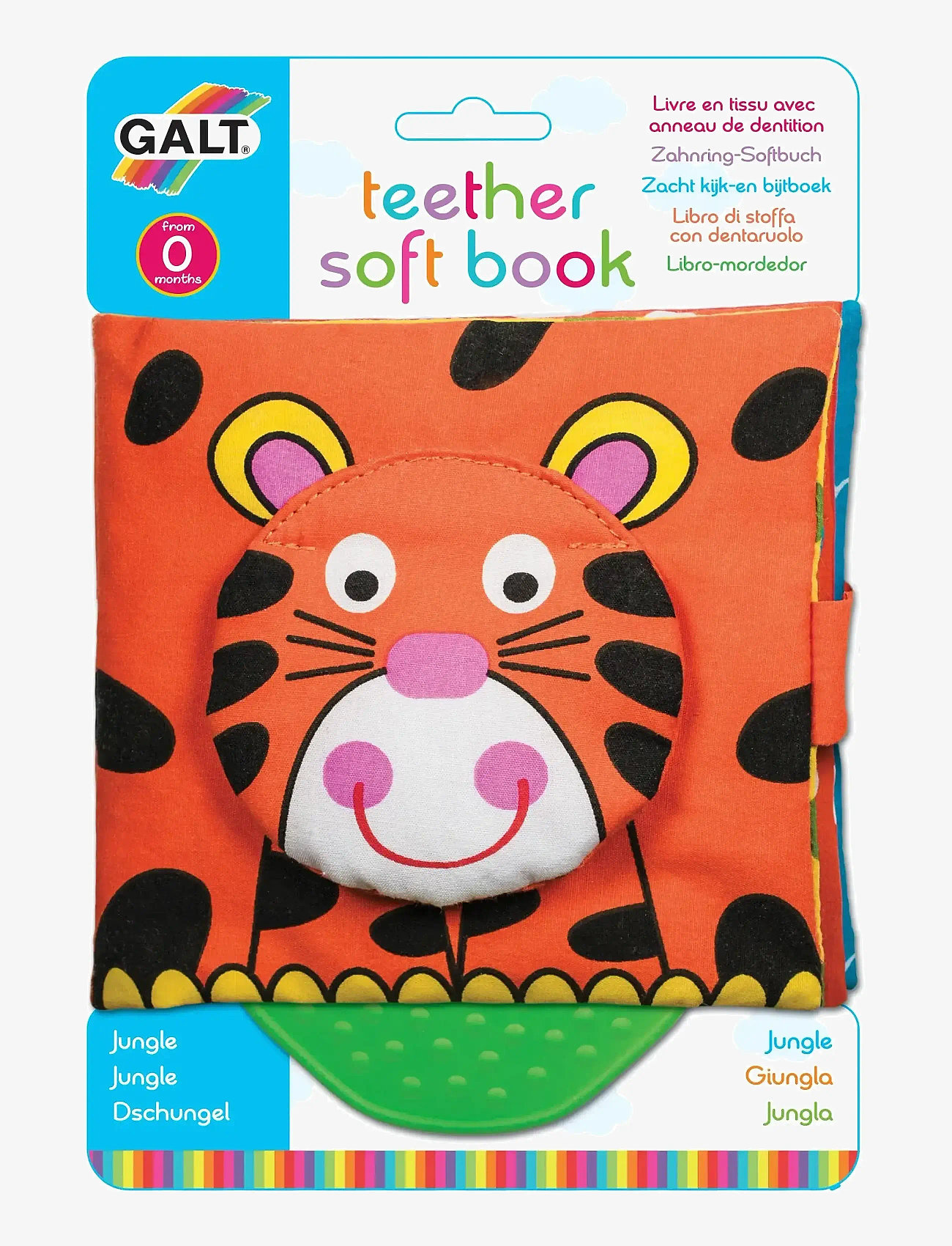 Galt - TEETHER SOFT BOOK JUNGLE - julegaver under 300kr - multi-coloured - 0
