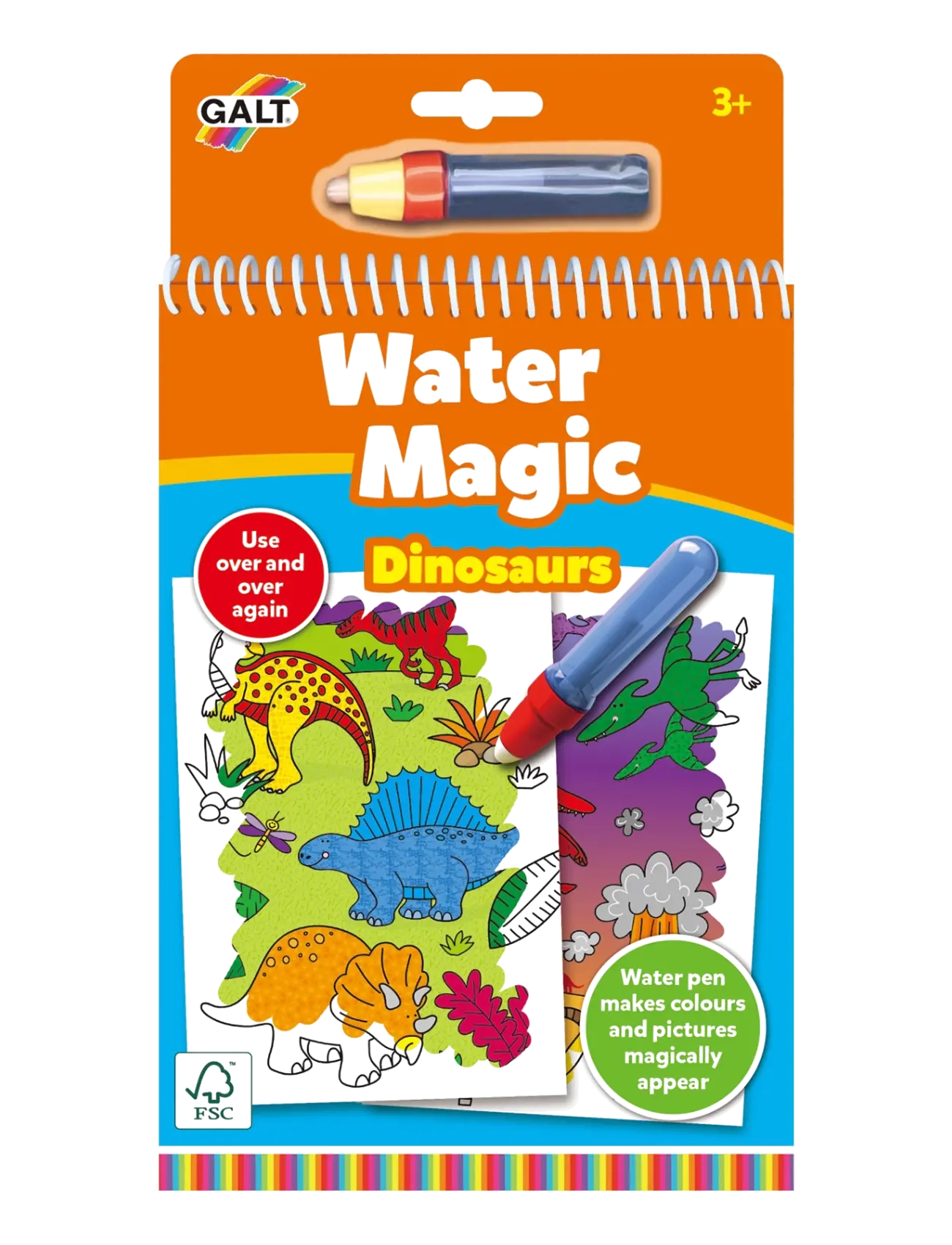 Galt Water Magic Dinosaurs, One Size, Multi/patterned, Tegning > Malebøger Og Håndarbejdsbøger, Børn