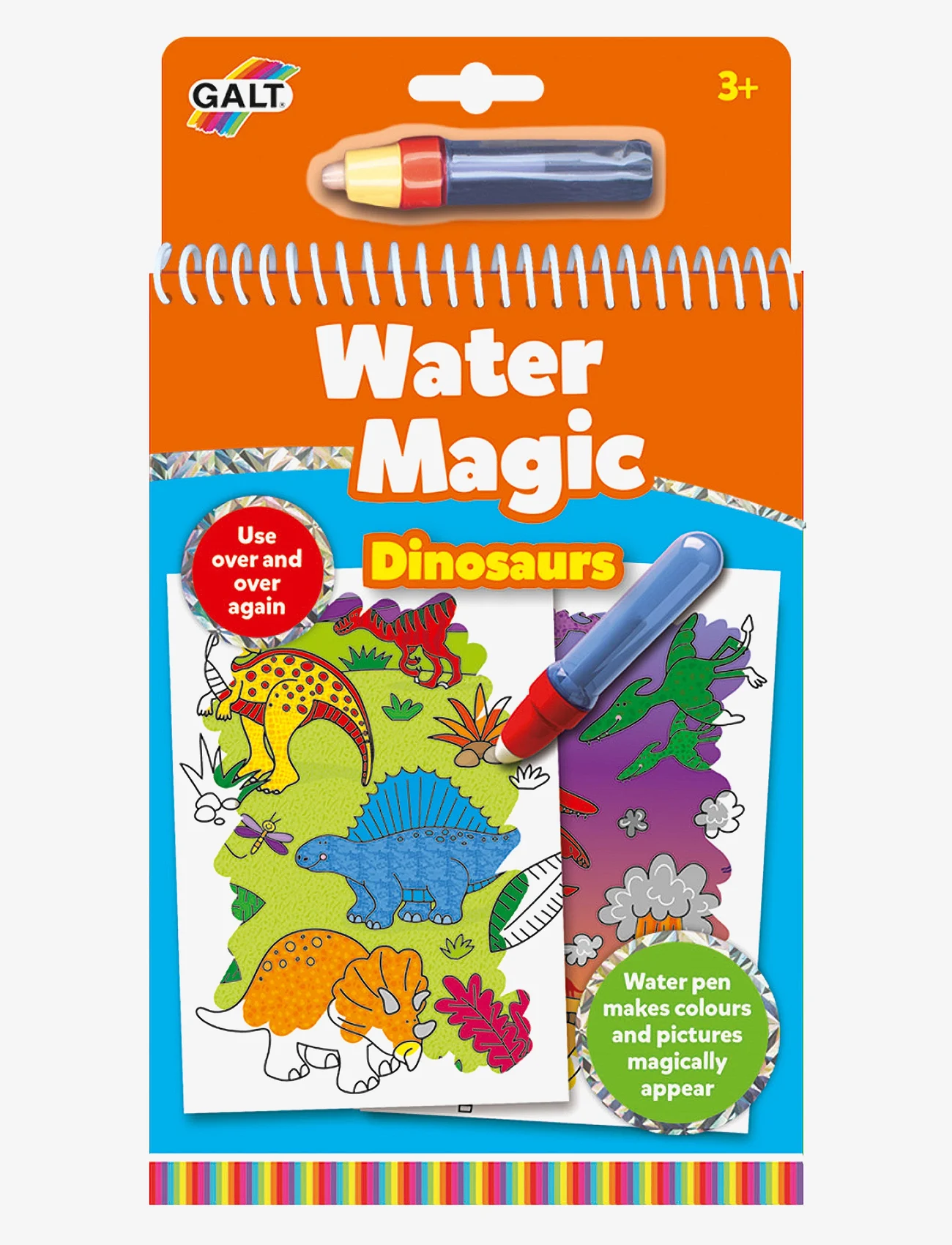Galt - WATER MAGIC DINOSAURS - farging & hobbybøker - orange - 0