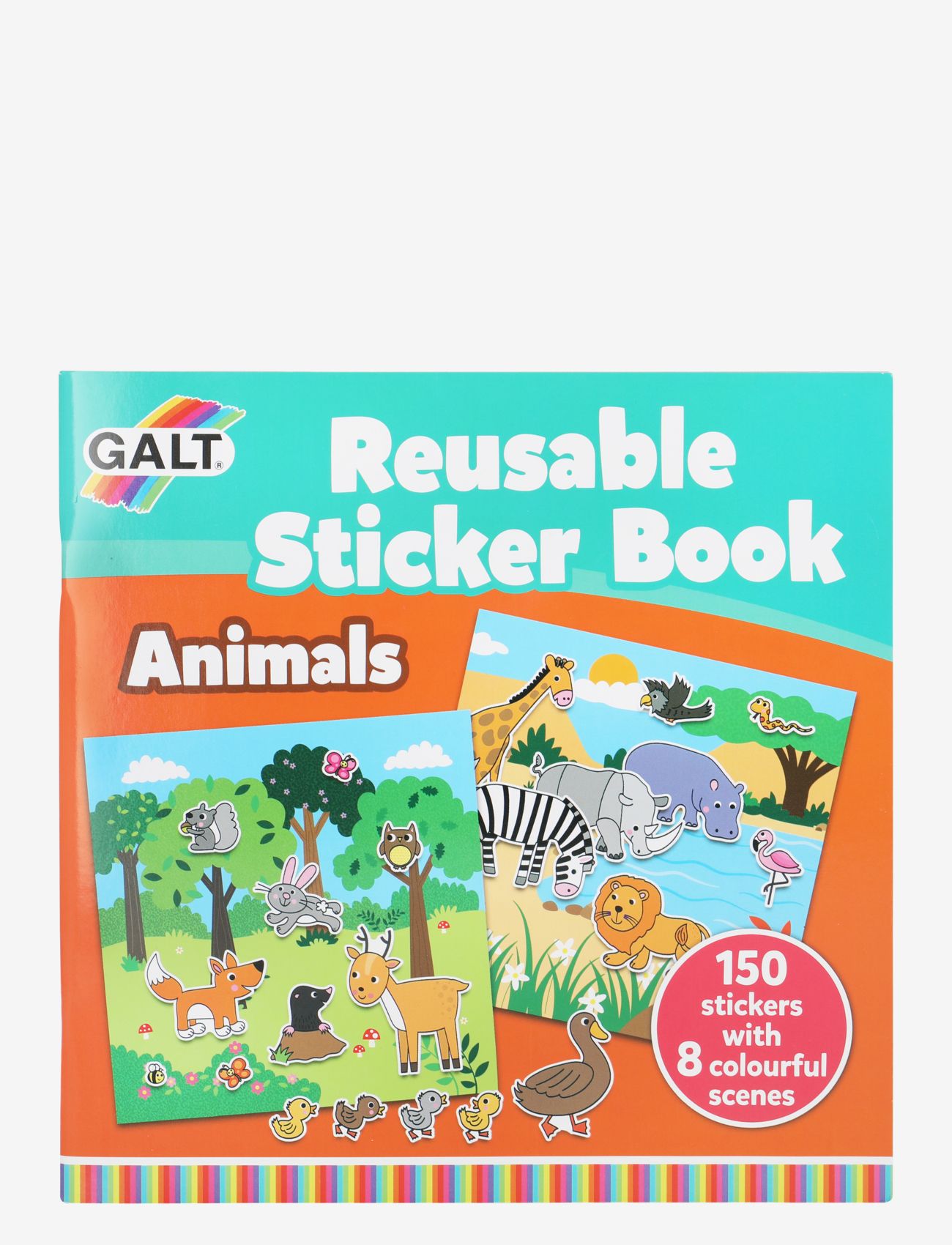 Galt - REUSABLE STICKER BOOK ANIMALS - skrivesett - multi-coloured - 0