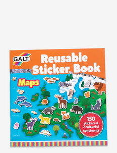 REUSABLE STICKER BOOK MAPS, Galt