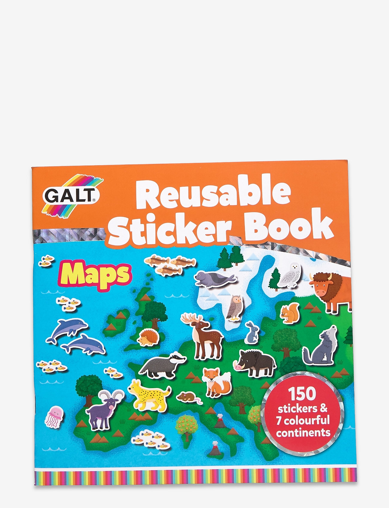 Galt - REUSABLE STICKER BOOK MAPS - de laveste prisene - multi-coloured - 0