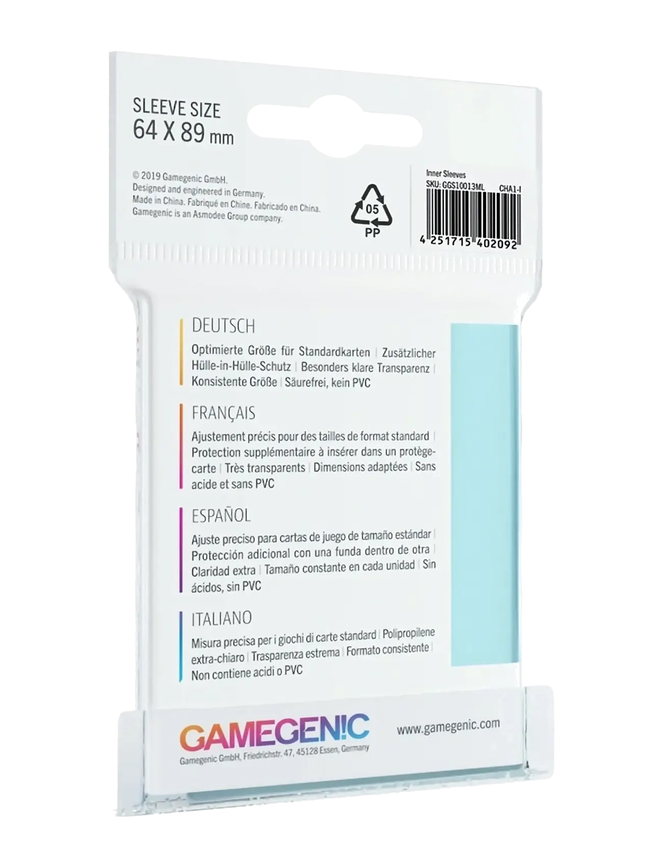Gamegenic - Inner Sleeves - samlarkort - white - 1