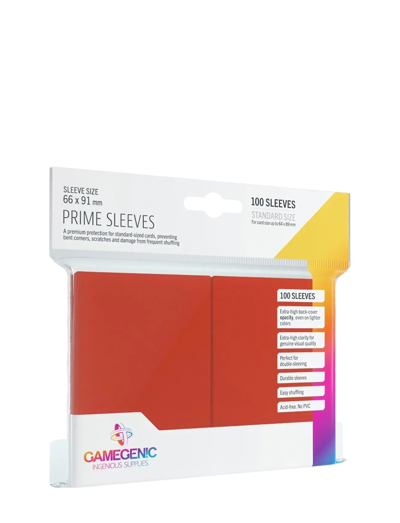 Gamegenic Prime Sleeves Red, One Size, Red, Legetøj > Trading Cards, Børn