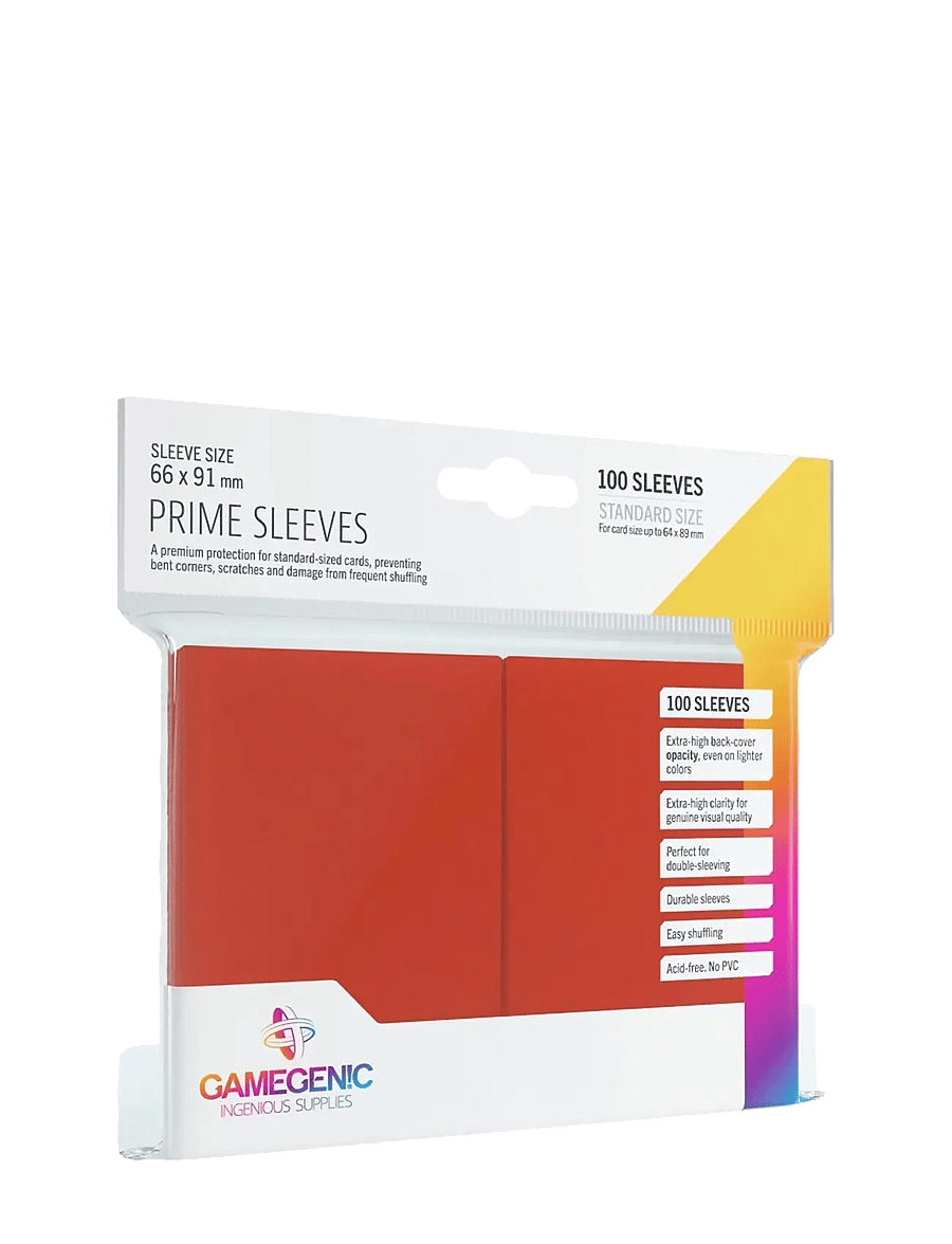 Gamegenic - Prime Sleeves Red - samlarkort - red - 0