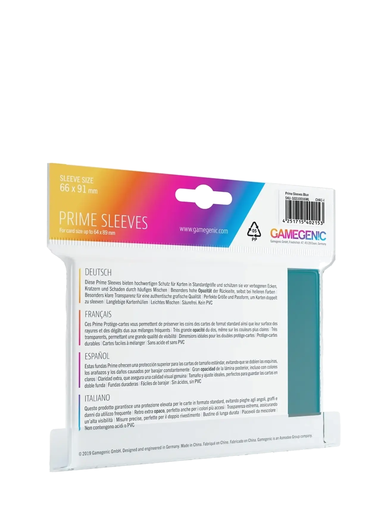 Gamegenic - Prime Sleeves Blue - die niedrigsten preise - blue - 1