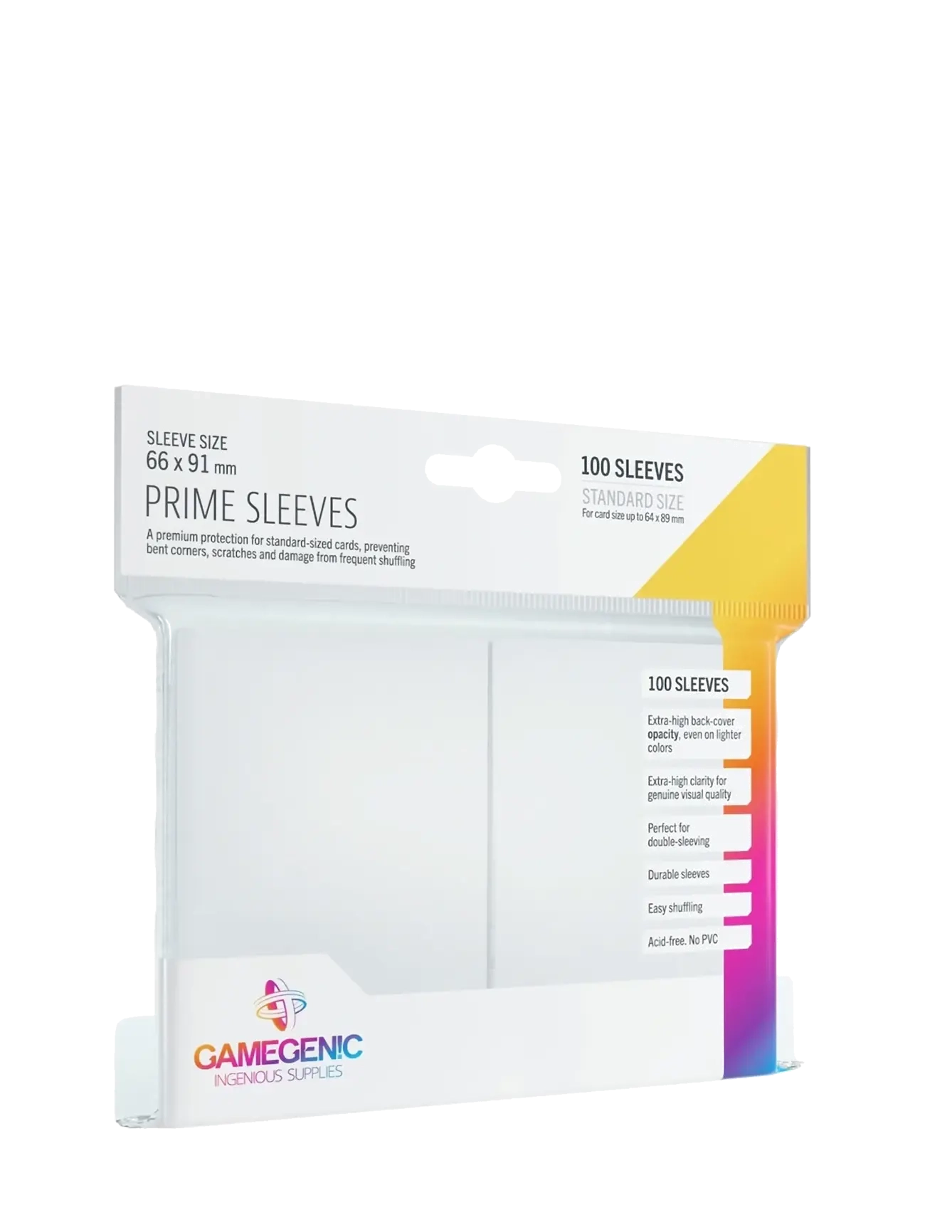Gamegenic Prime Sleeves White, One Size, White, Legetøj > Trading Cards, Børn
