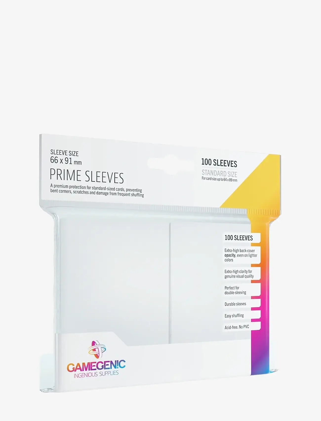 Gamegenic - Prime Sleeves White - samlekort - white - 0