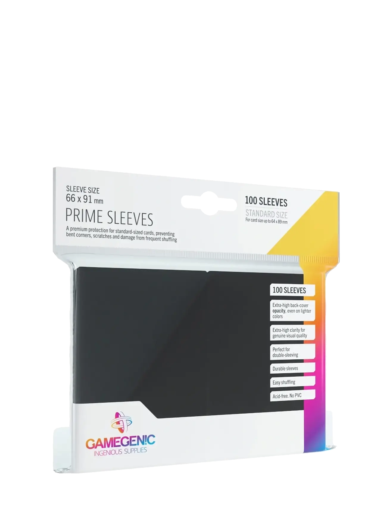 Gamegenic Prime Sleeves Black, Børn, Trading Cards, Sort, Str: ONE SIZE