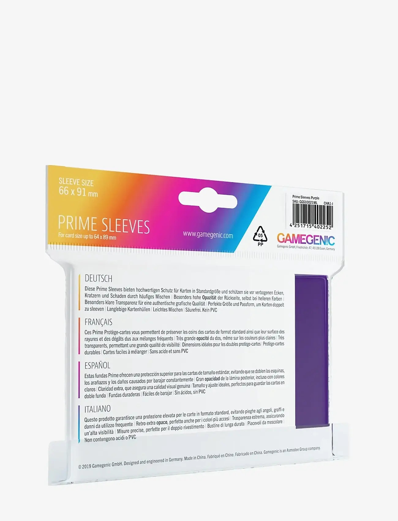 Gamegenic - Prime Sleeves Purple - trading cards - purple - 1