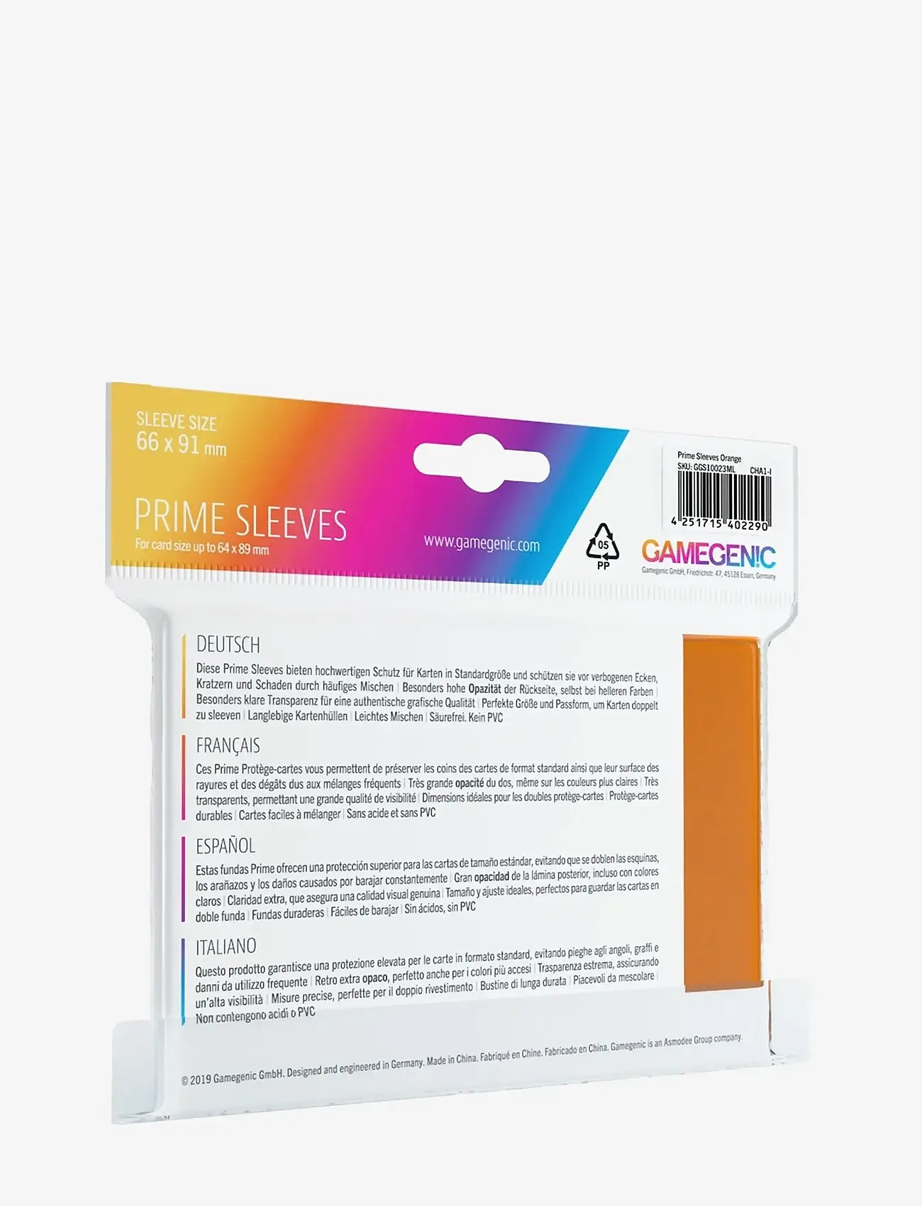 Gamegenic - Prime Sleeves Orange - laveste priser - orange - 1