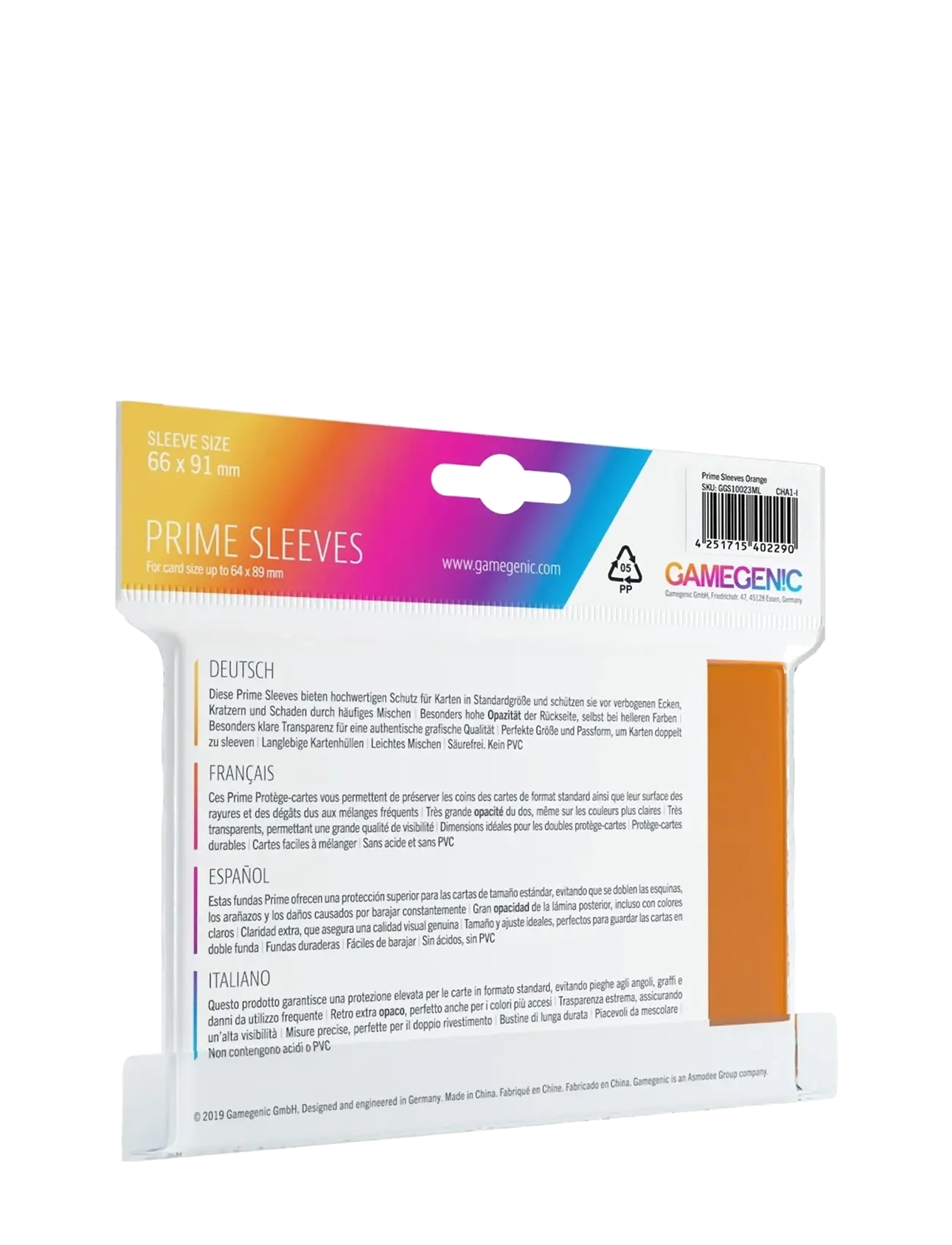 Gamegenic - Prime Sleeves Orange - die niedrigsten preise - orange - 1