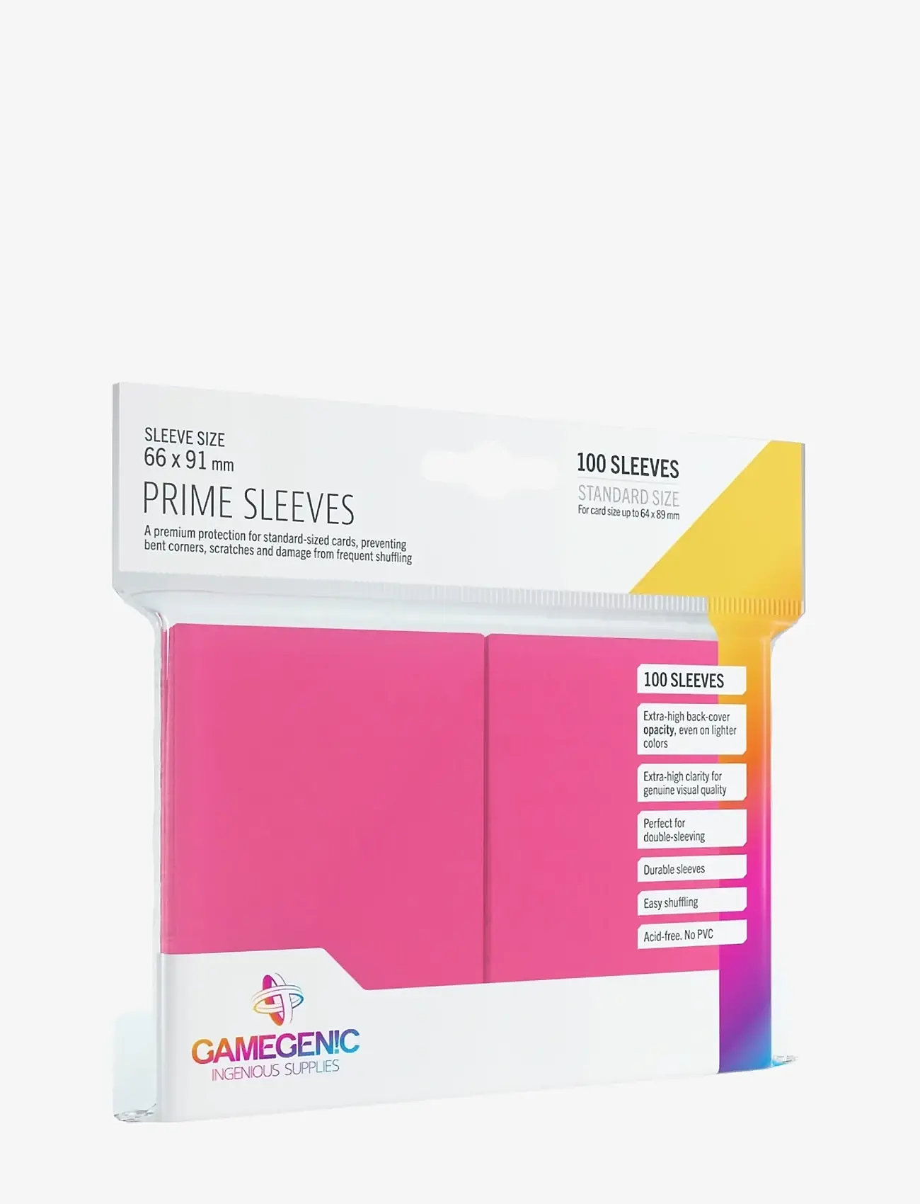 Gamegenic - Prime Sleeves Pink - samlekort - pink - 0