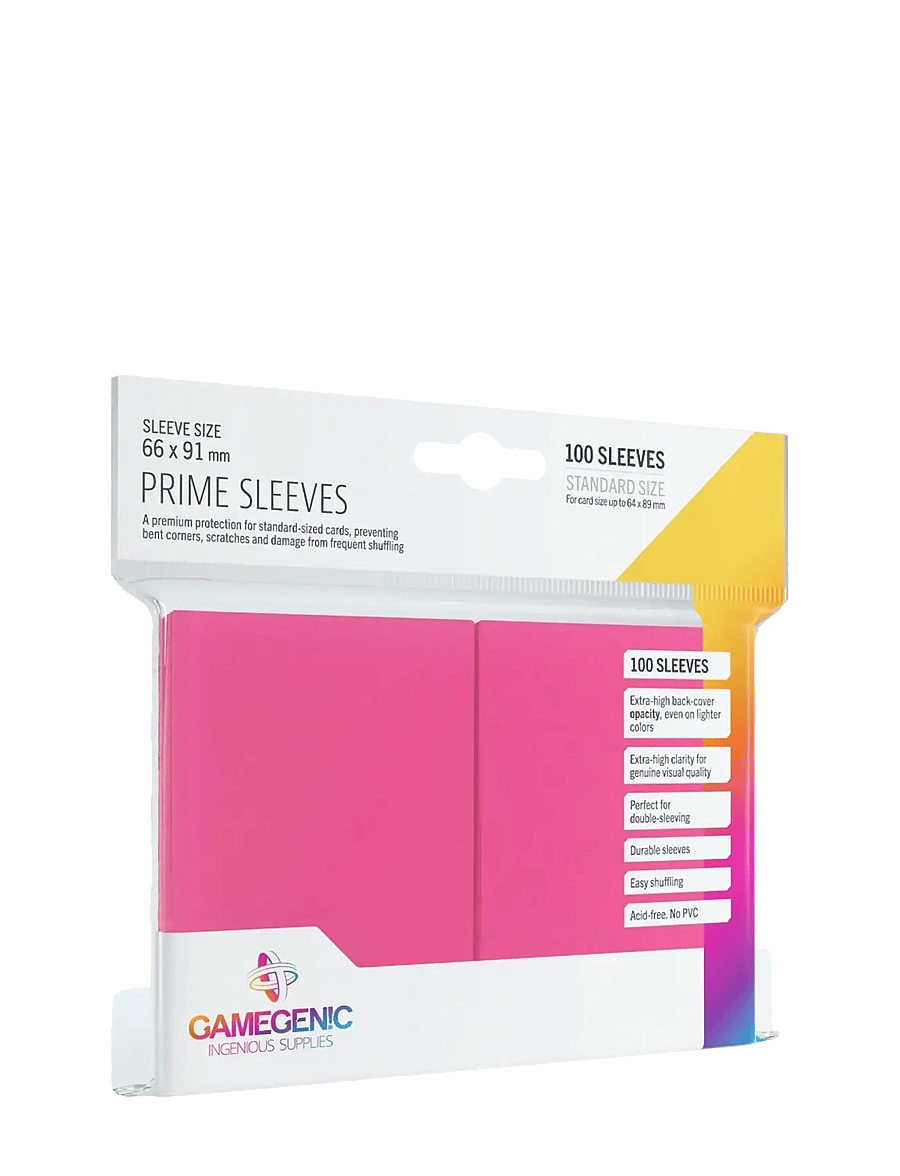 Gamegenic - Prime Sleeves Pink - samlarkort - pink - 0