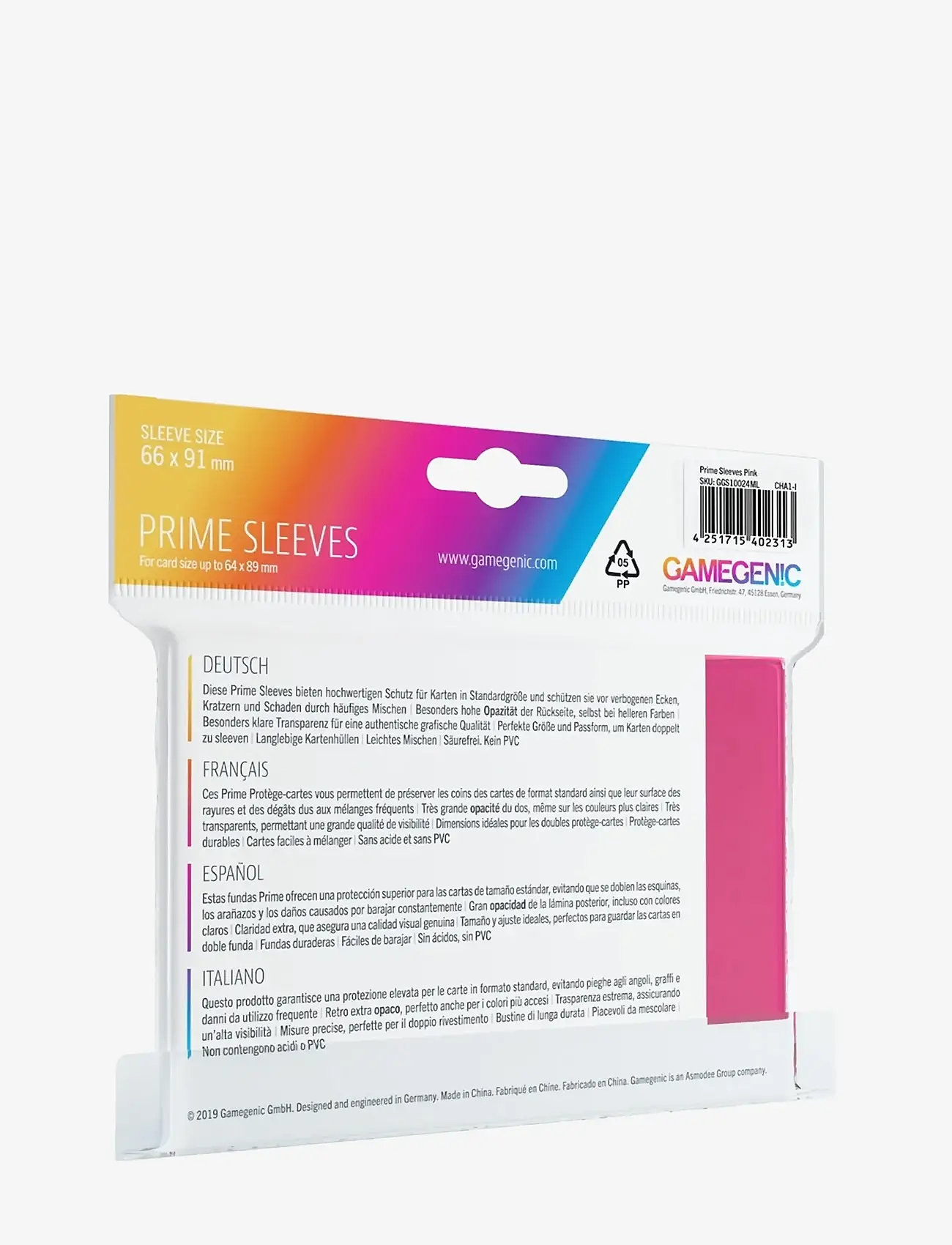 Gamegenic - Prime Sleeves Pink - samlekort - pink - 1