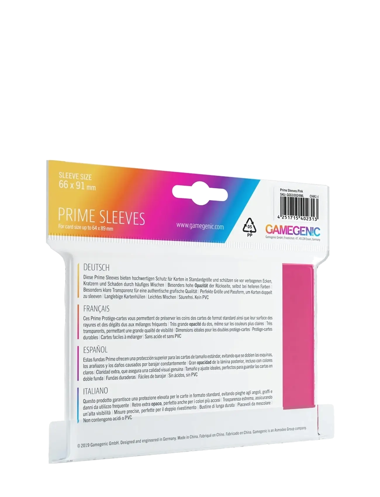 Gamegenic - Prime Sleeves Pink - die niedrigsten preise - pink - 1