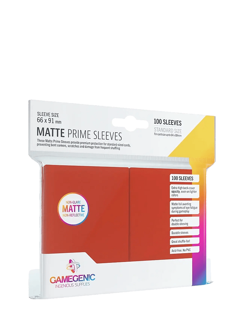 Gamegenic - Matte Prime Sleeves Red - die niedrigsten preise - red - 0