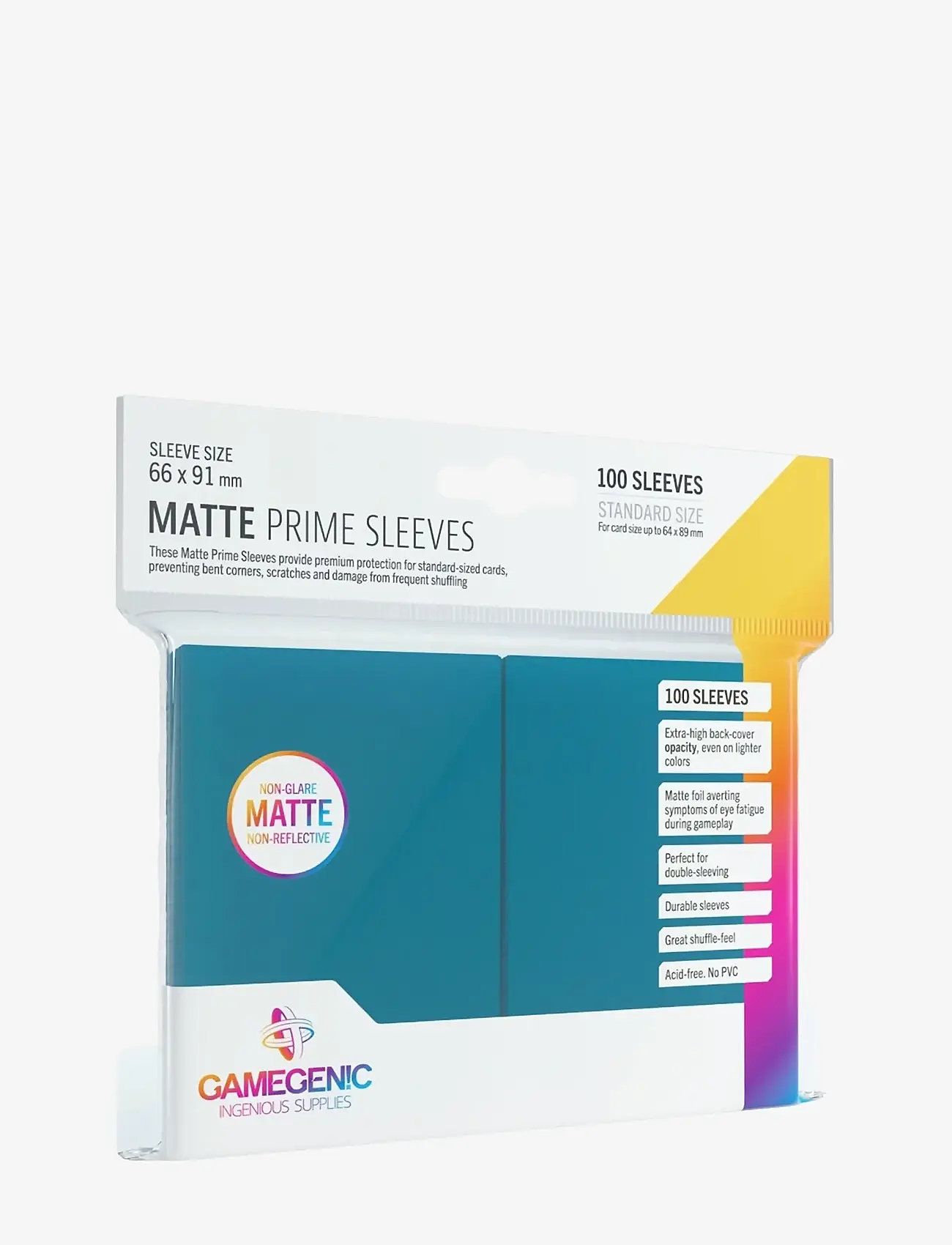 Gamegenic - Matte Prime Sleeves Blue - samlarkort - blue - 0