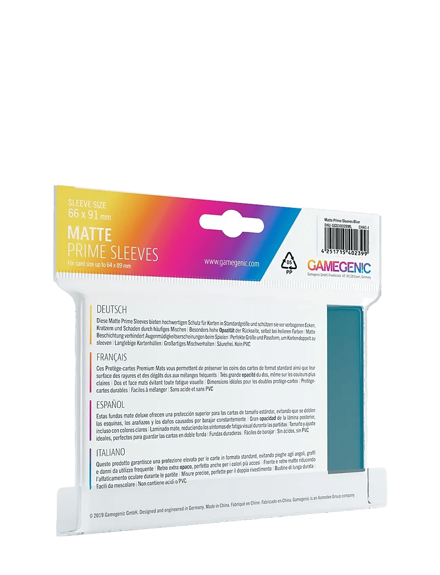Gamegenic - Matte Prime Sleeves Blue - blue - 1