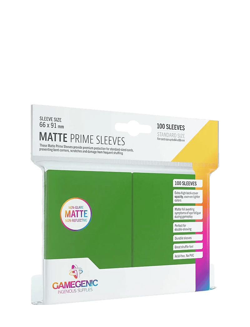 Gamegenic - Matte Prime Sleeves Green - sammelkarten - green - 0