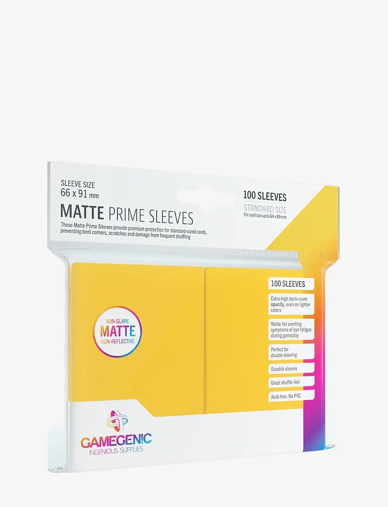 Gamegenic - Matte Prime Sleeves Yellow - laveste priser - yellow - 0